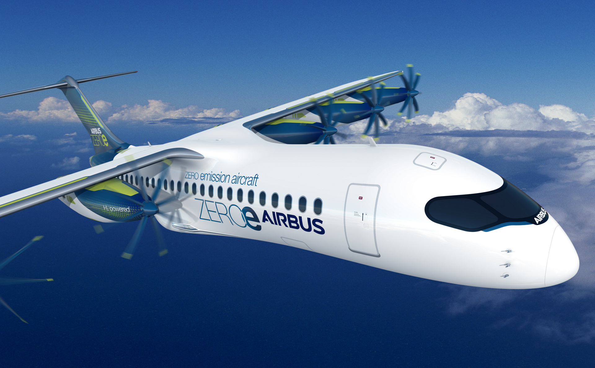 Airbus, Hydrogen plane pods, Next-gen aviation concept, Innovative aircraft cabins, 1920x1190 HD Desktop