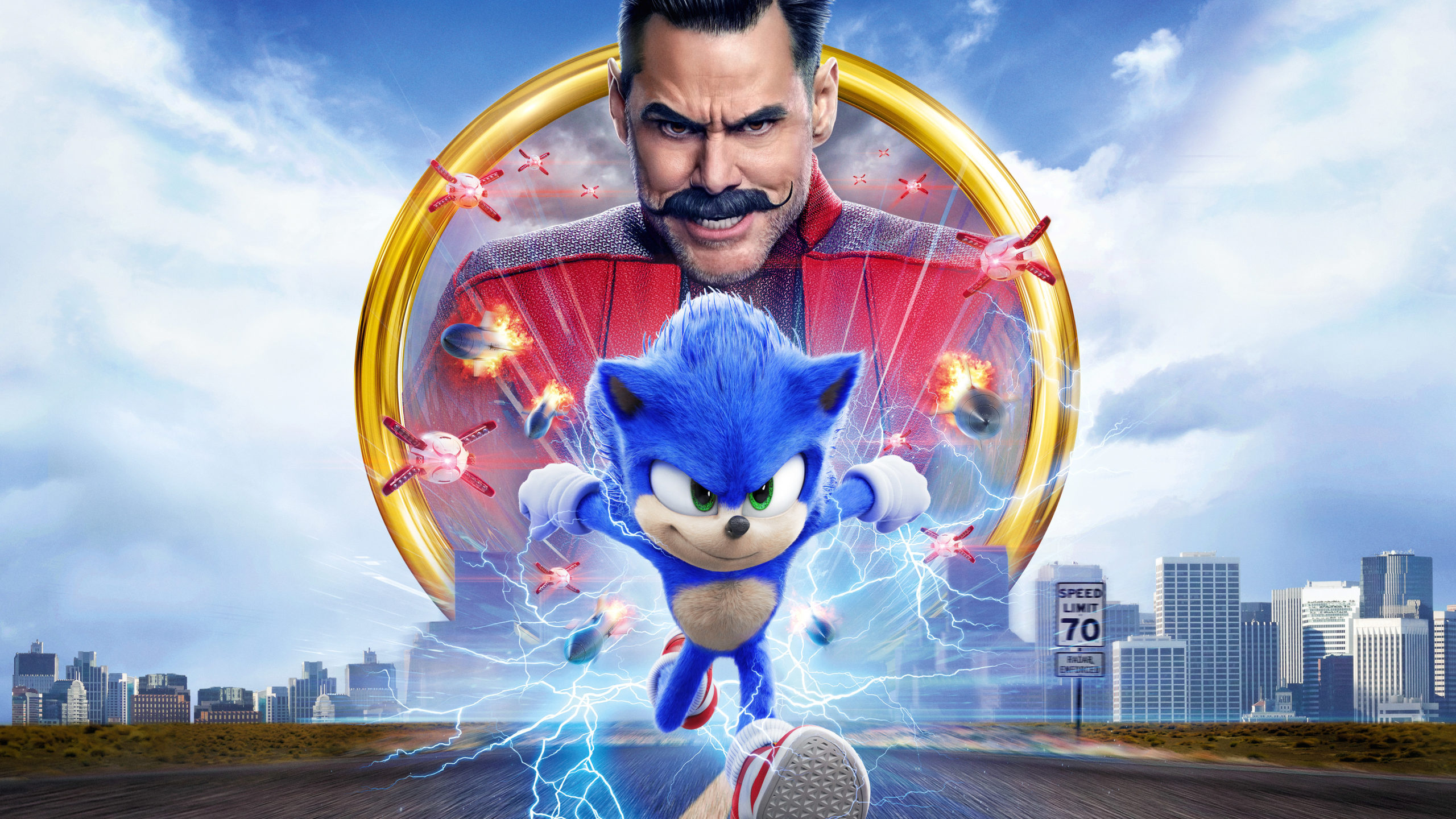 Sonic the Hedgehog Movie, Widescreen wallpapers, Stunning artwork, Movie-themed designs, 2560x1440 HD Desktop