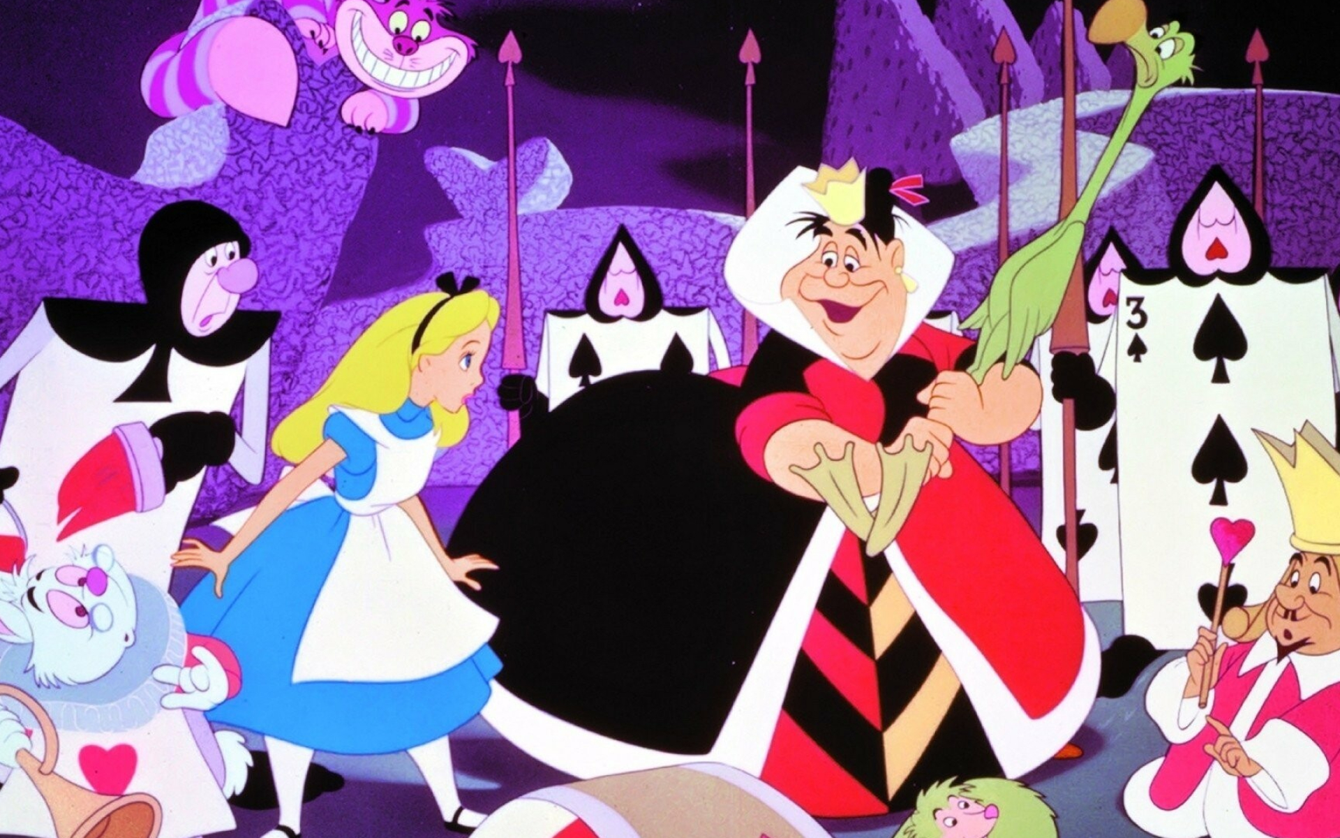Alice In Wonderland (Cartoon): A 1951 British-American animated musical fantasy film, Queen of Hearts. 1920x1200 HD Wallpaper.