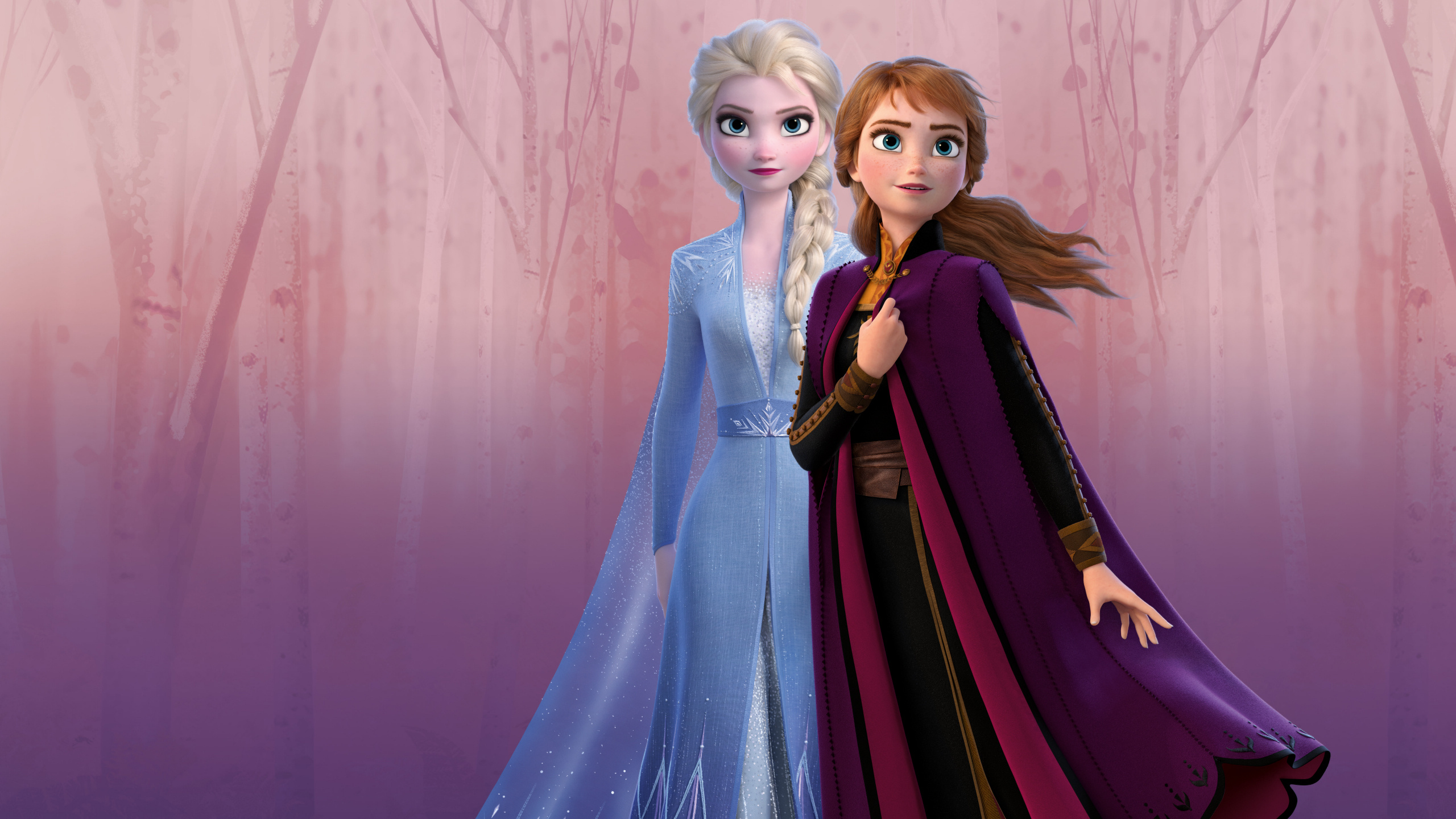 Queen Anna, Frozen Animation, Snow Queen Elsa, Disney, 2560x1440 HD Desktop