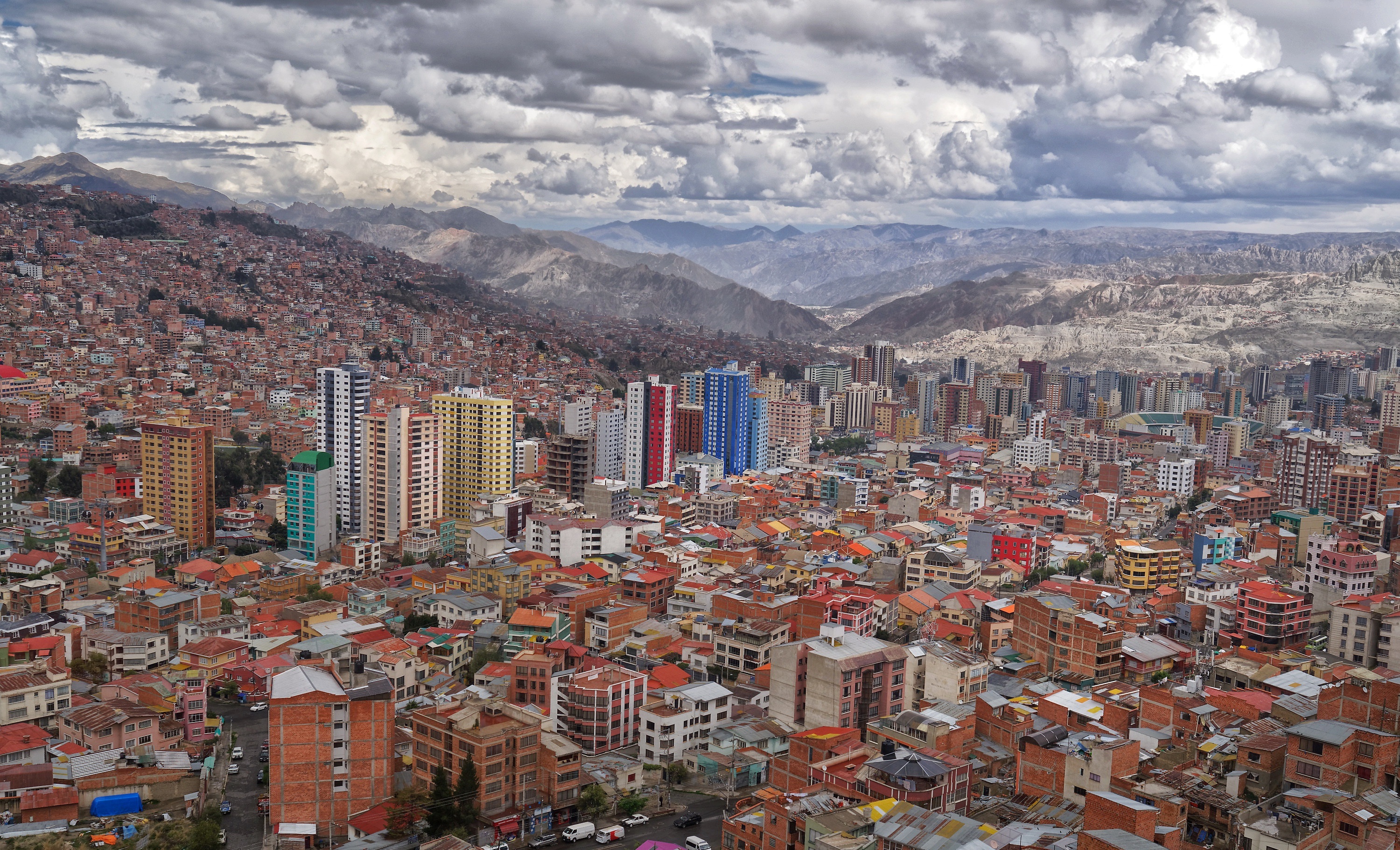 La Paz Bolivia, City cityscape wallpaper, 3000x1820 HD Desktop