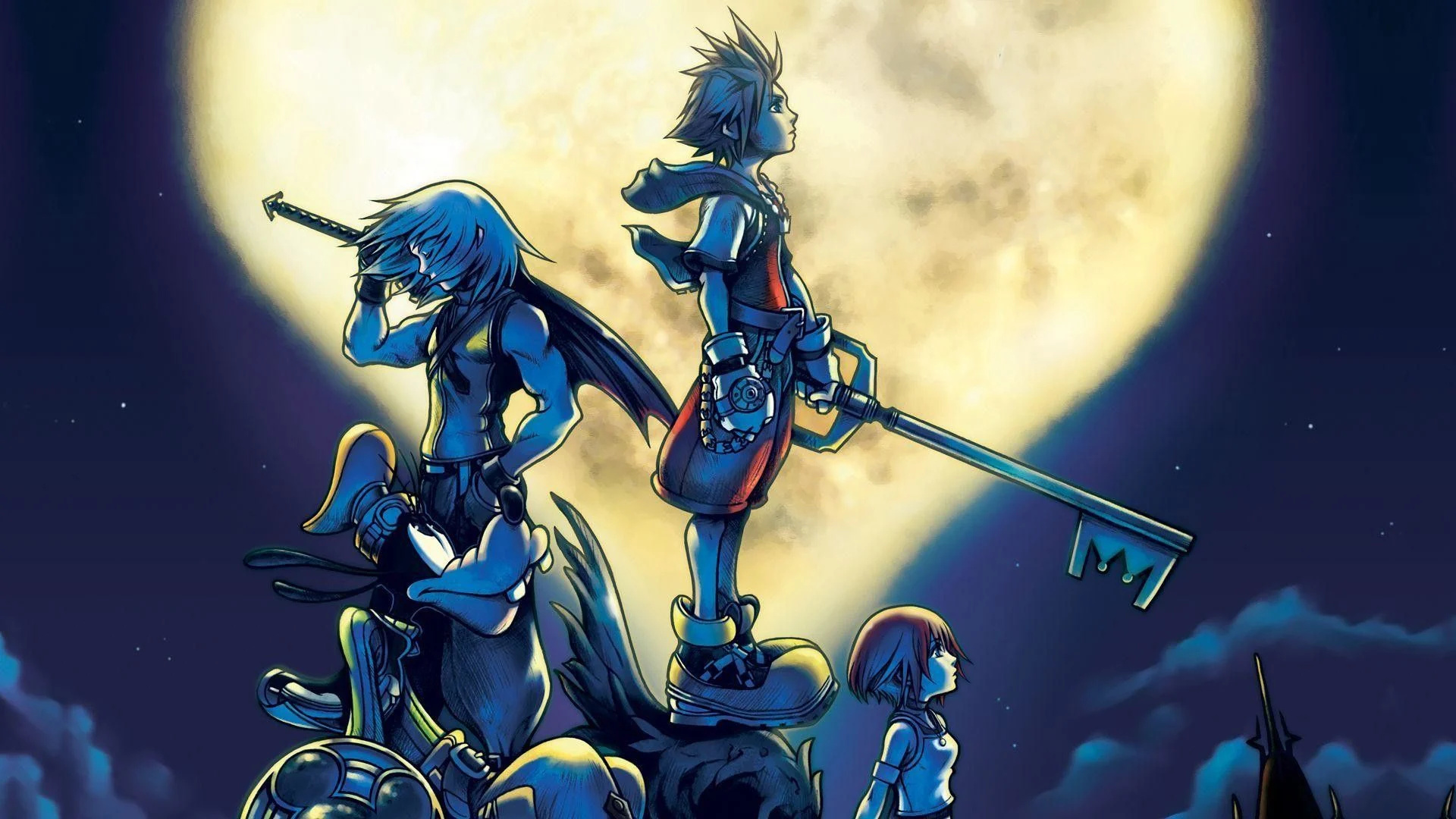Kingdom Hearts 1, Game backgrounds, Fantasy world, Keyblade battles, 1920x1080 Full HD Desktop