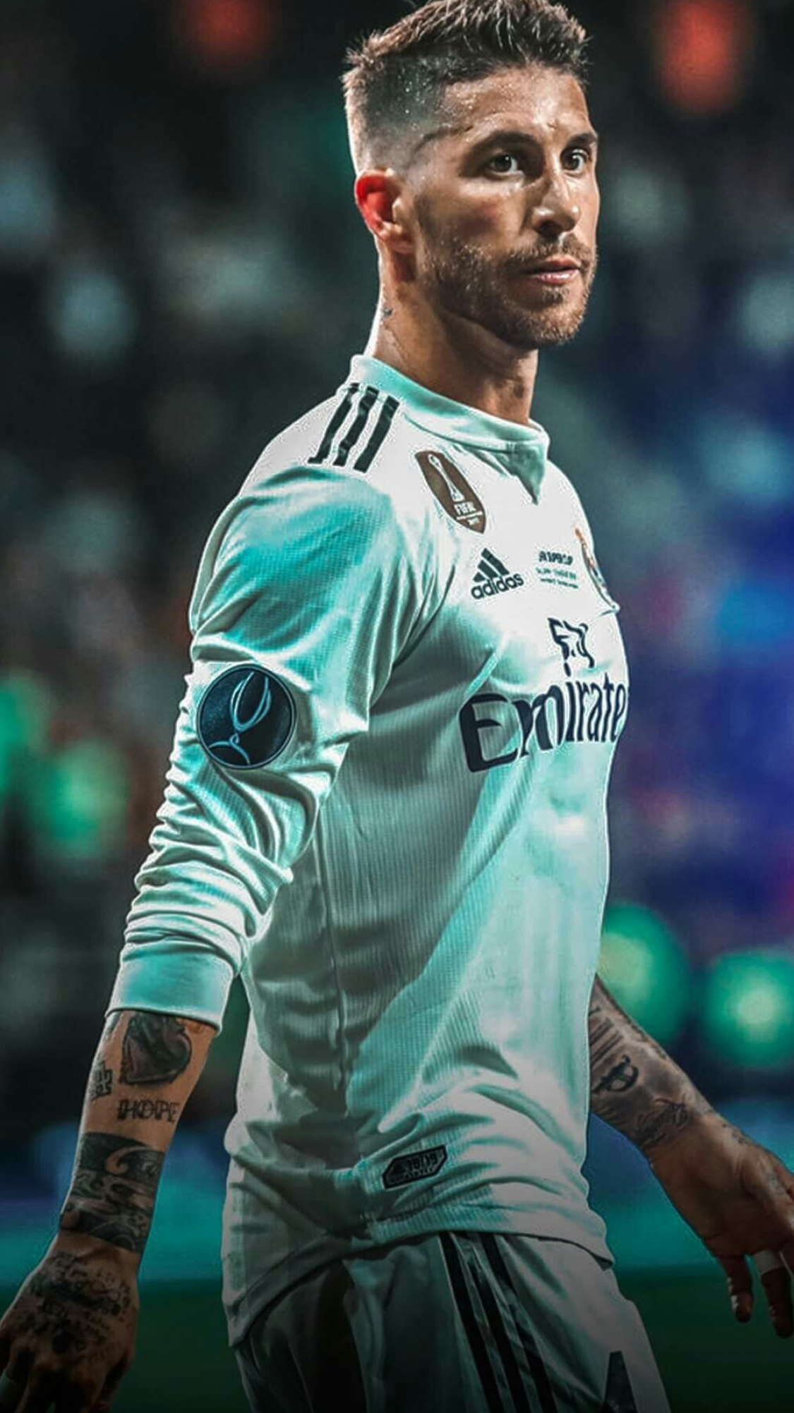 Germany Soccer Team: Sergio Ramos, A Spanish professional footballer who plays as a center-back for Ligue 1 club Paris Saint-Germain. 1130x2010 HD Background.