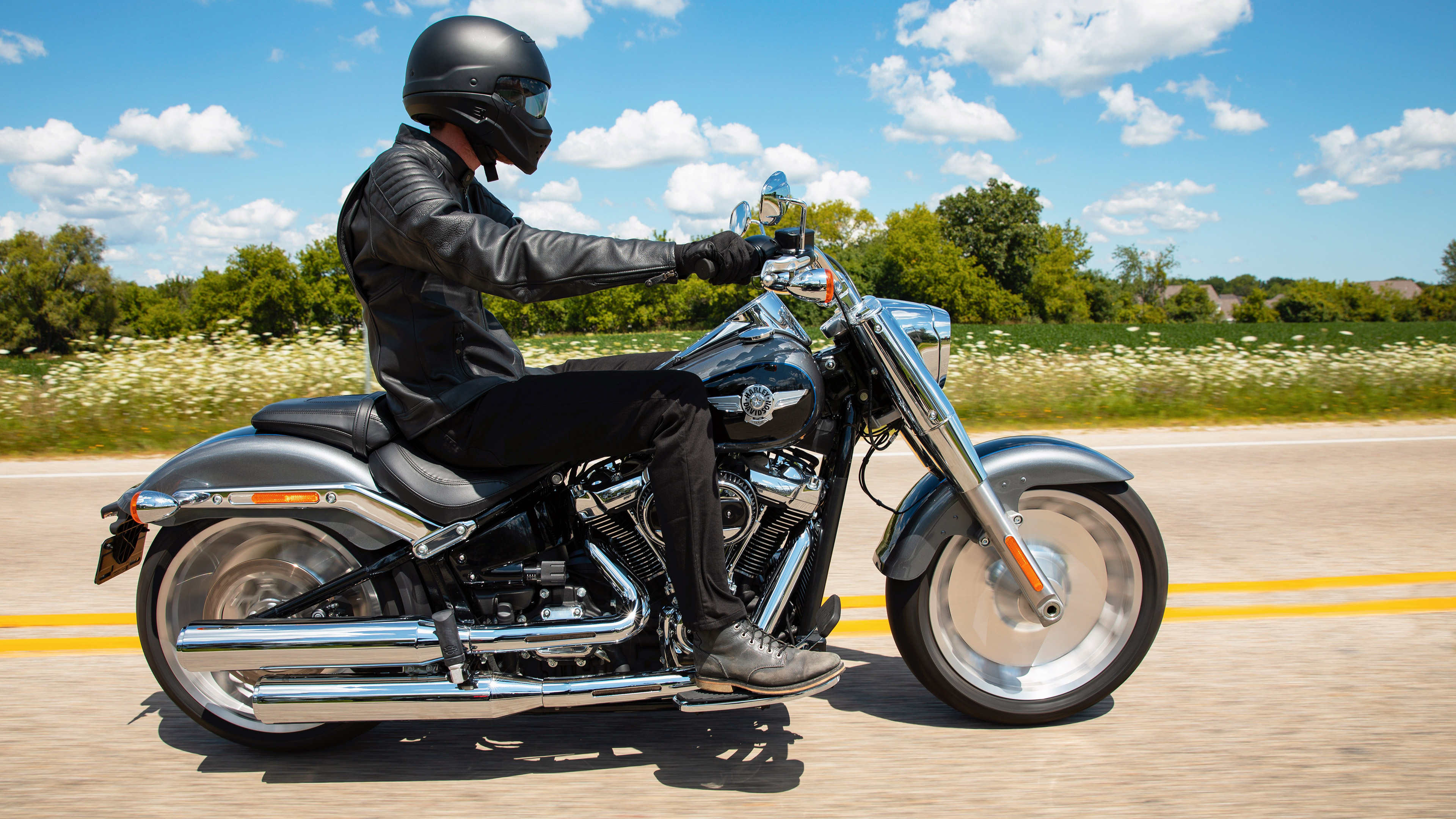 Harley-Davidson Fat Boy, Outlet sale, 52% off, Stylish motorcycle, 3840x2160 4K Desktop