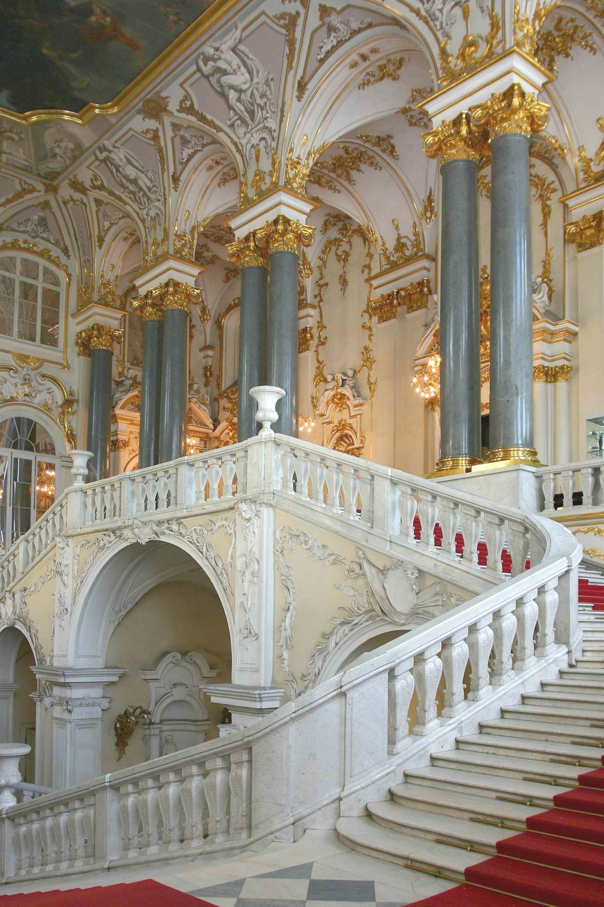 Hermitage Museum, State Hermitage Museum, Baroque architecture, Castles interior, 2030x3050 HD Phone