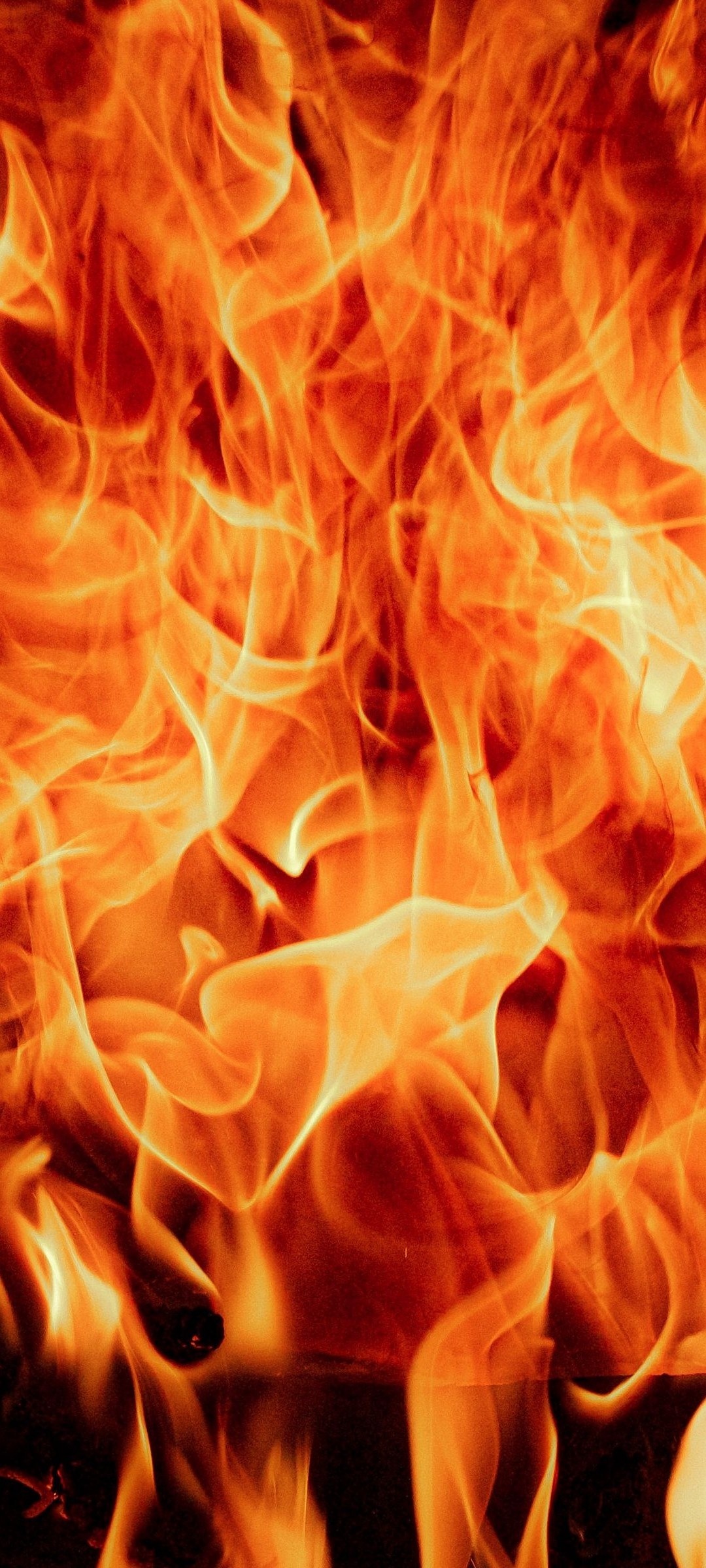 Fiery background, Blazing flames, Intense heat, Captivating colors, Burning energy, 1080x2400 HD Phone