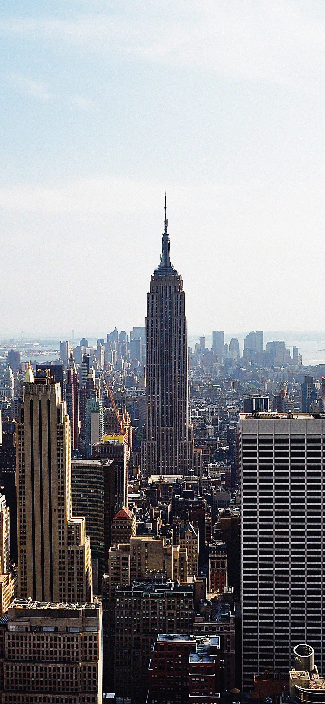 Building architecture, New York City, Empire USA, Cityscape, 1130x2440 HD Handy