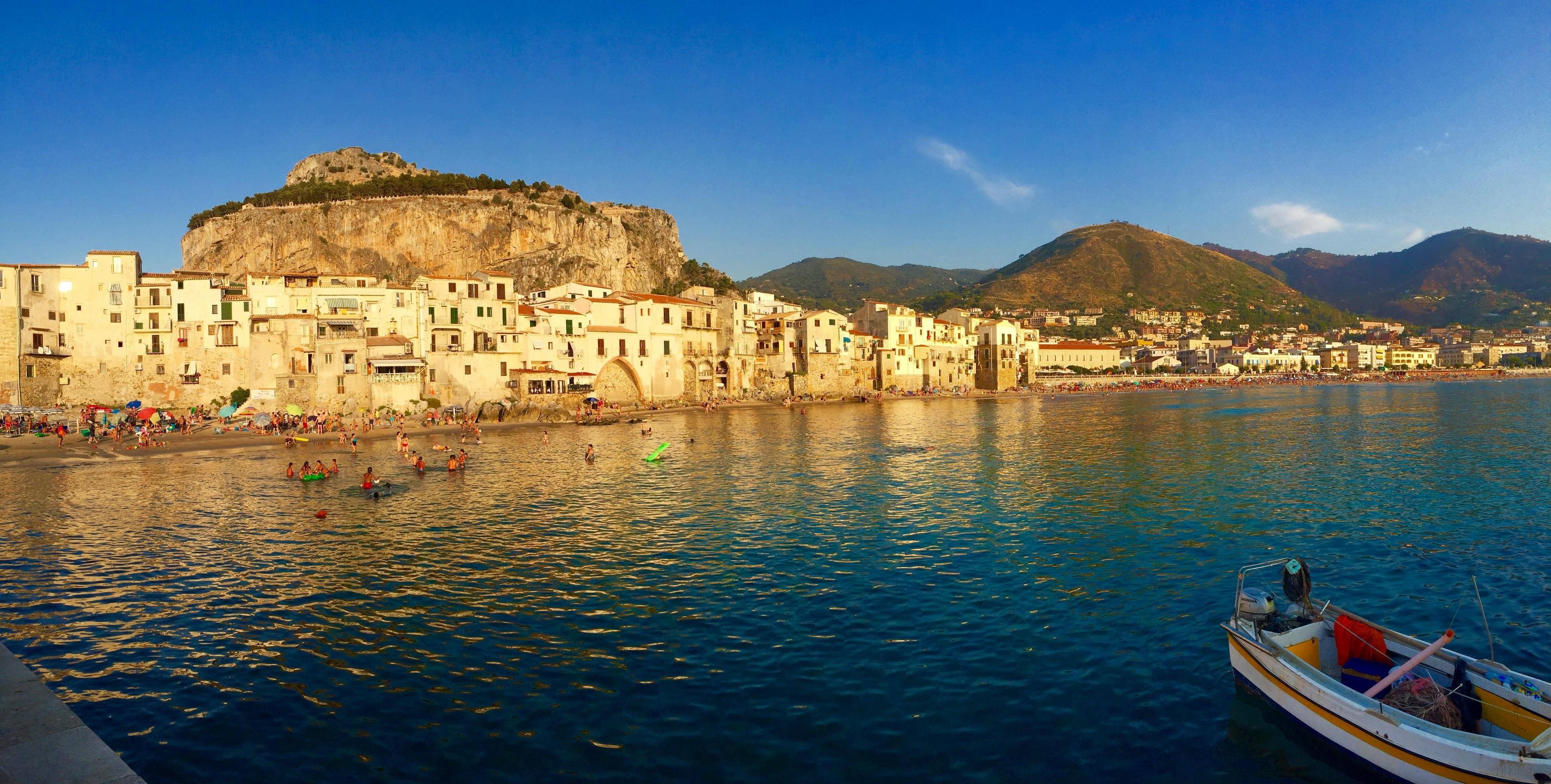 Sicily nature, Stunning sunsets, Coastal beauty, Sicilian charm, 3140x1590 HD Desktop