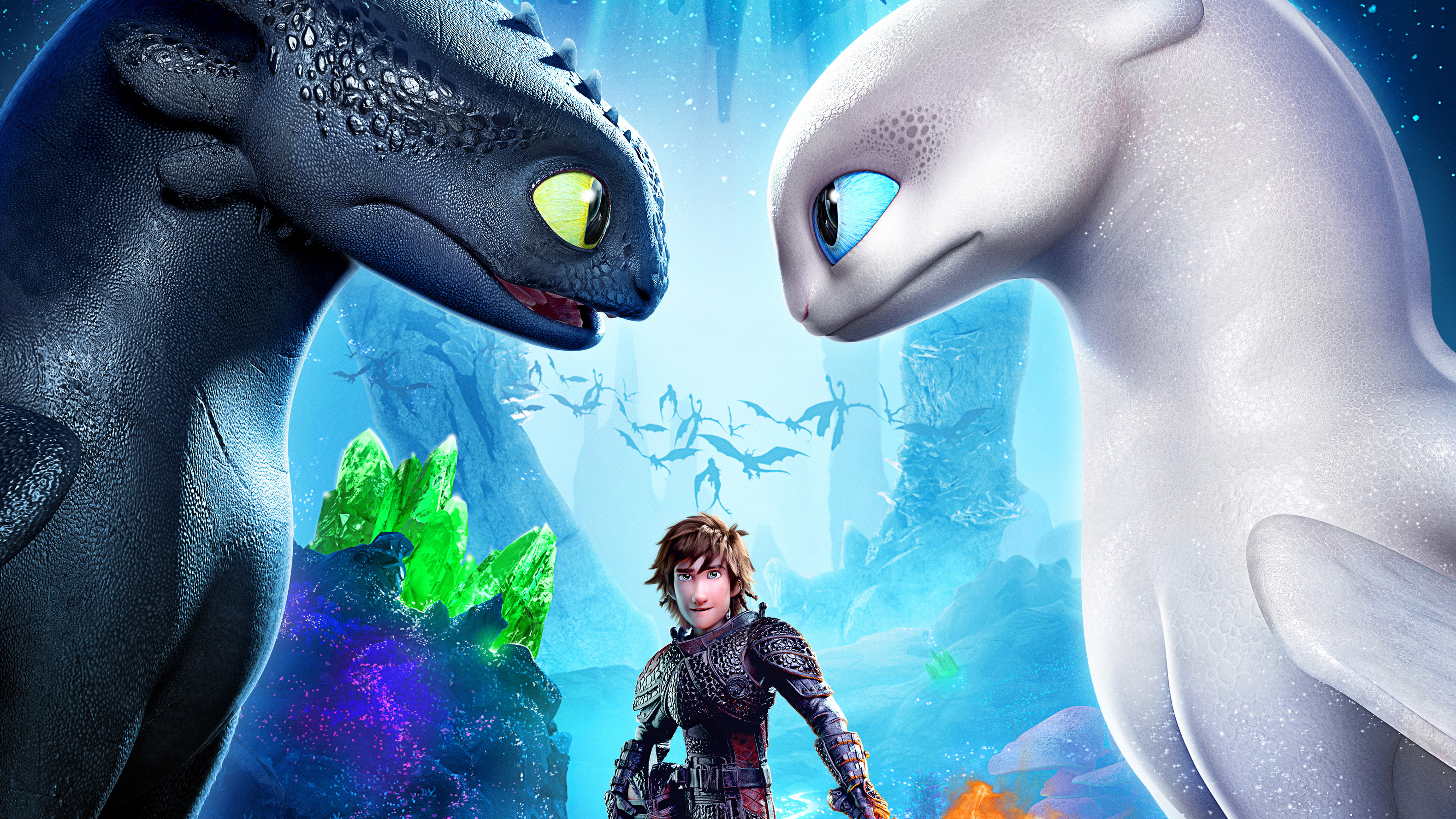 How to Train Your Dragon: The Hidden World, Movie poster, 3160x1780 HD Desktop