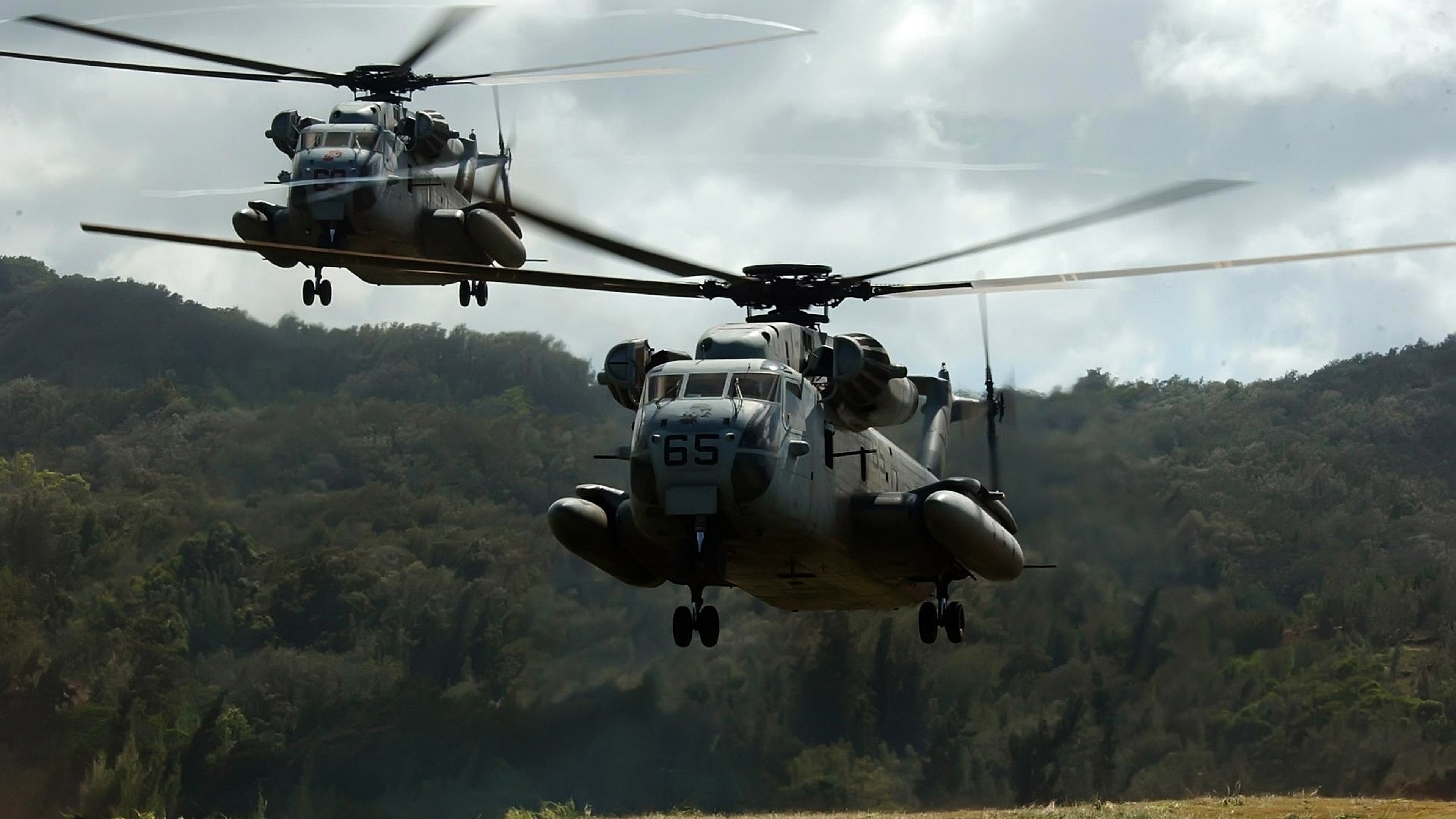 Sikorsky CH-53 Sea Stallion, Heavy lift helicopter, 4K ultra HD, Military firepower, 3840x2160 4K Desktop