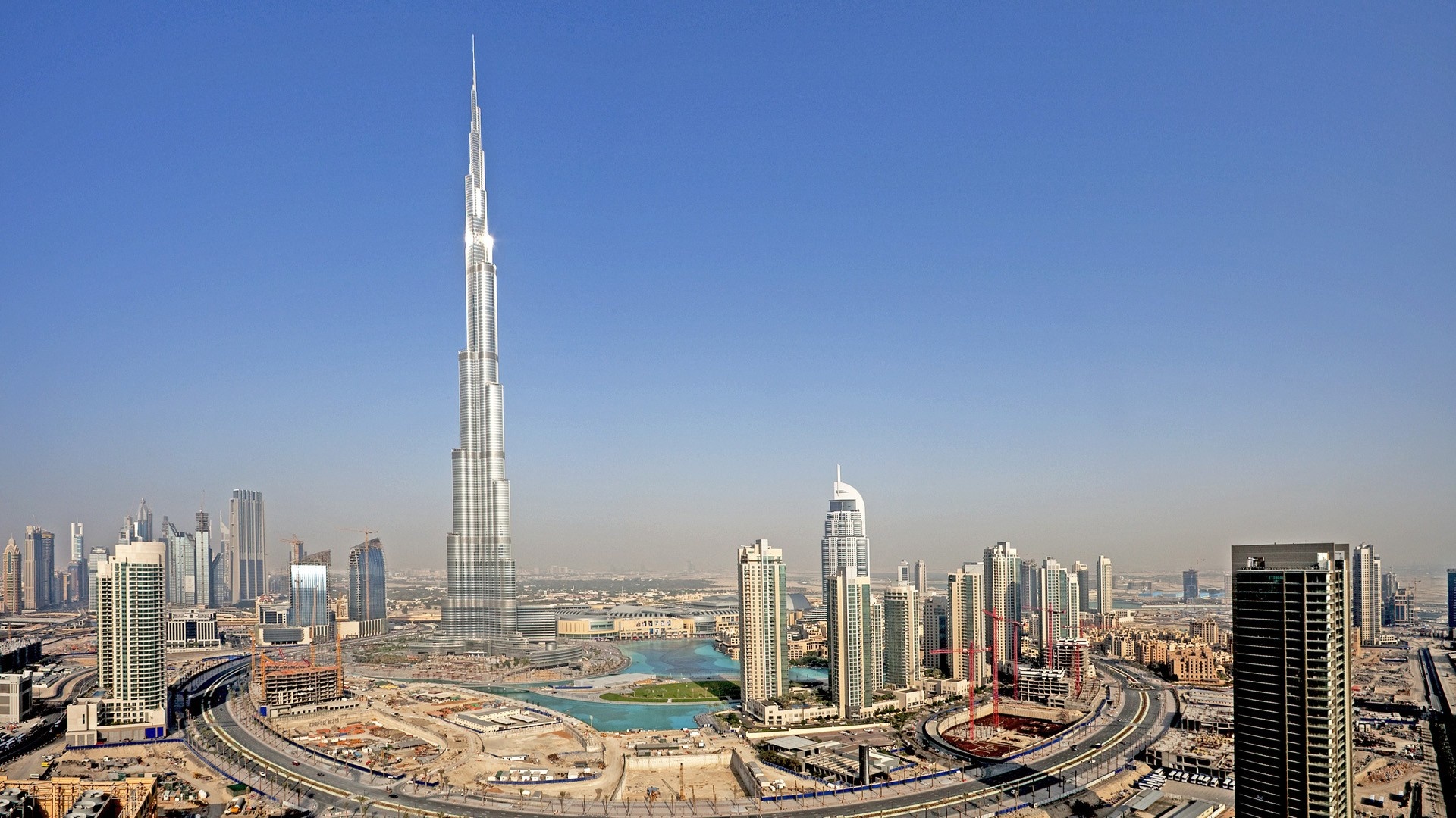 Burj Khalifa, Dubai's tallest building, Modern architecture, Impressive structure, 1920x1080 Full HD Desktop