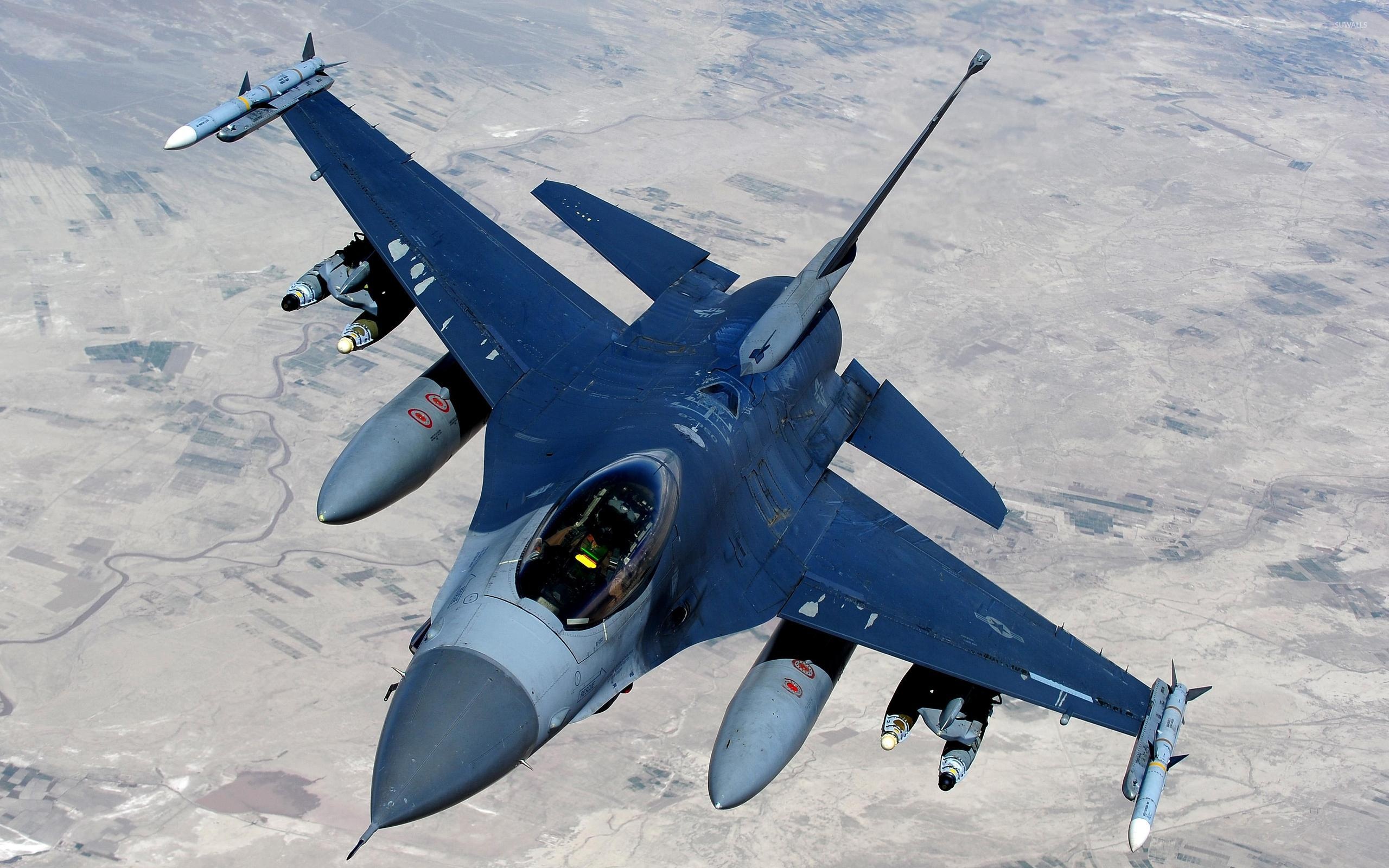 Fighting Falcon aircraft, General Dynamics F-16, Military wallpaper, 2560x1600 HD Desktop