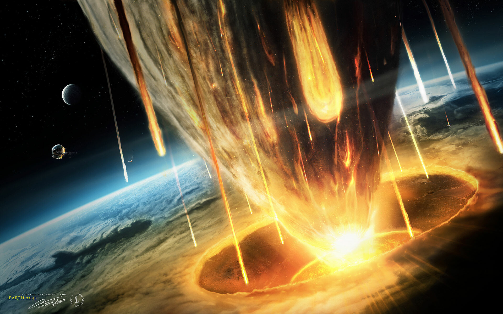 Meteor: A rock that falls to Earth from space, Collision. 1920x1200 HD Wallpaper.
