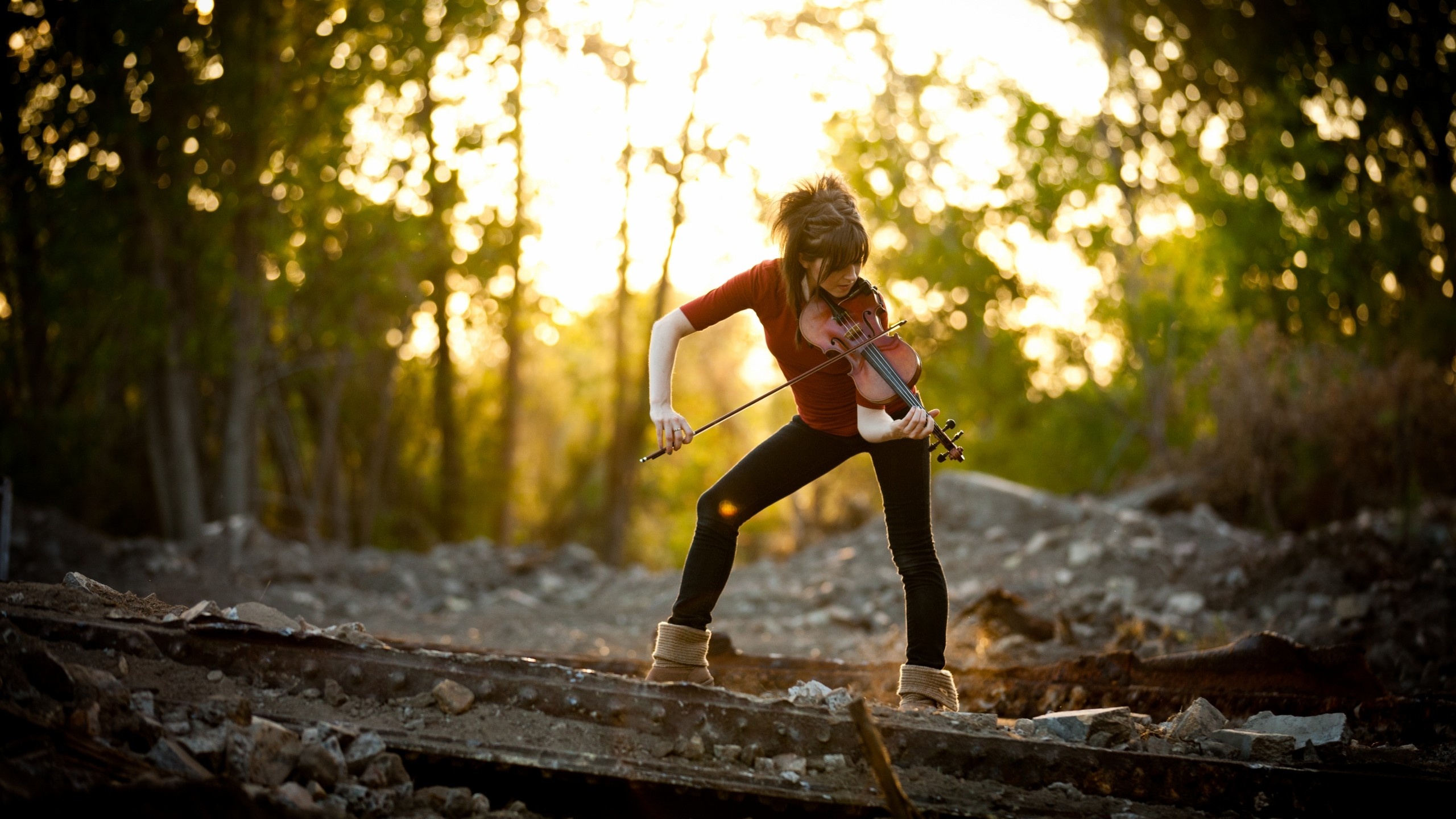 Lindsey Stirling, Music and violin, Creative wallpaper, Captivating imagery, 2560x1440 HD Desktop