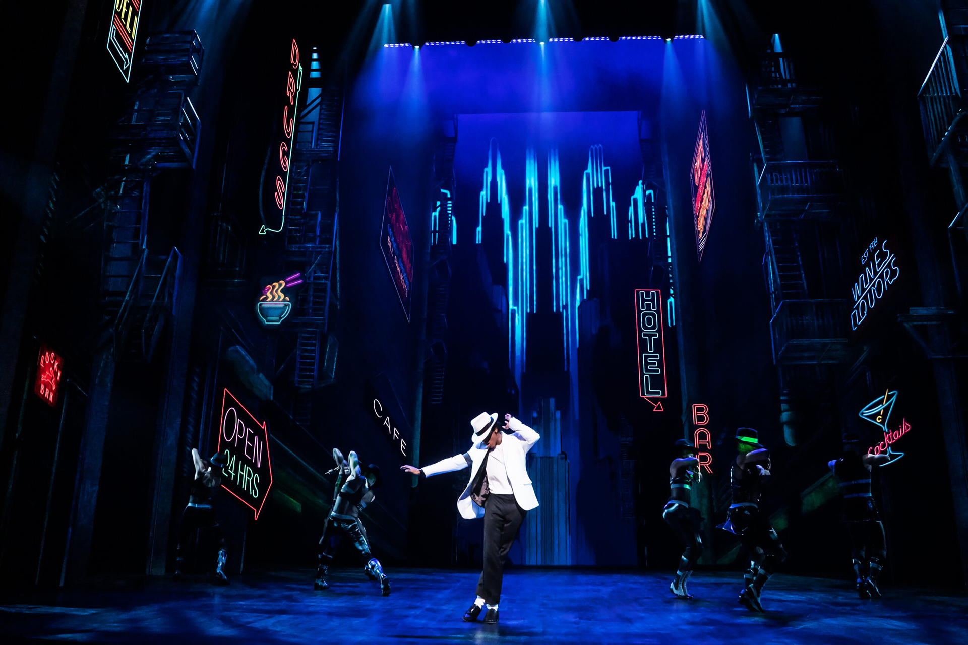 Musical: MJ, Broadway, A jukebox play featuring the songs of Michael Jackson. 1920x1280 HD Background.