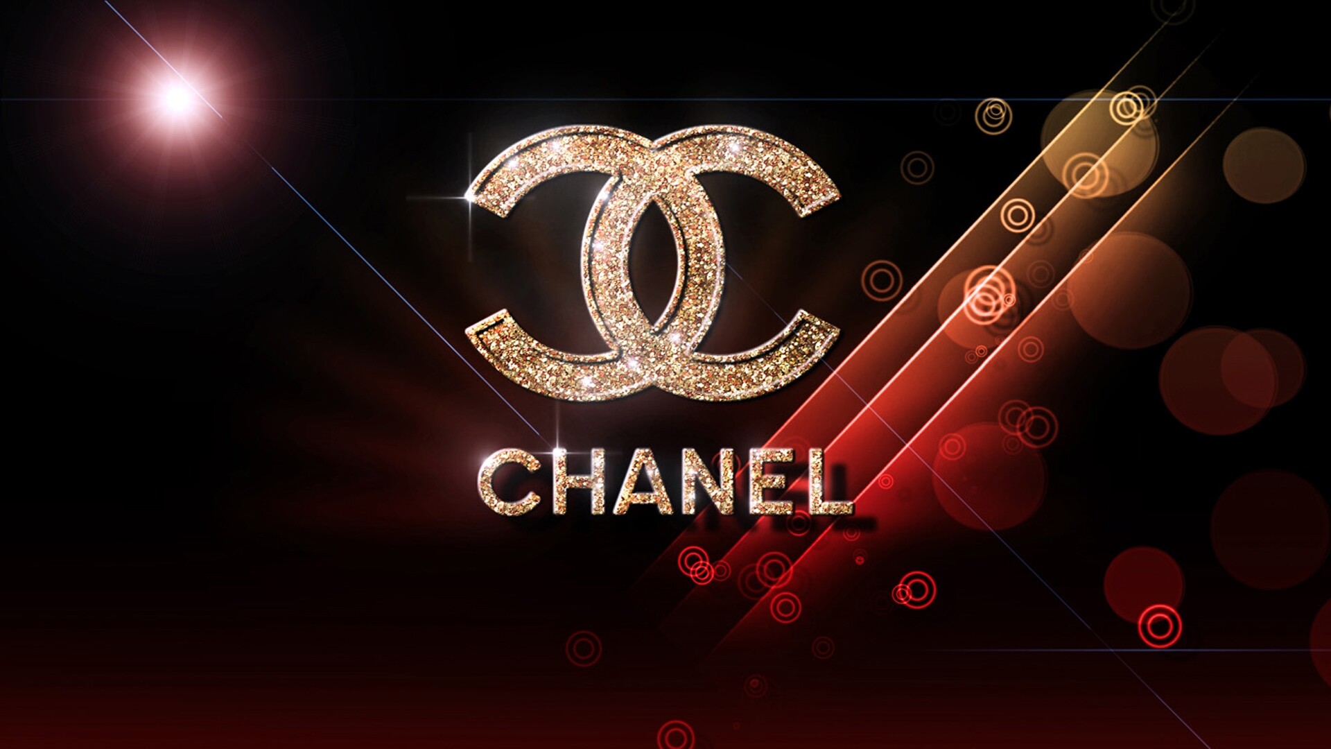 Chanel: Focuses on women's ready-to-wear clothes, luxury goods, and accessories. 1920x1080 Full HD Background.