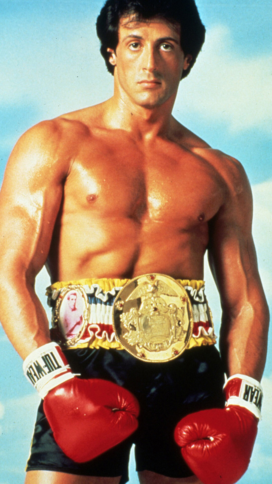 Rocky: In the film, Balboa faces stiff competition from Clubber Lang, a powerful new contender. 1080x1920 Full HD Background.