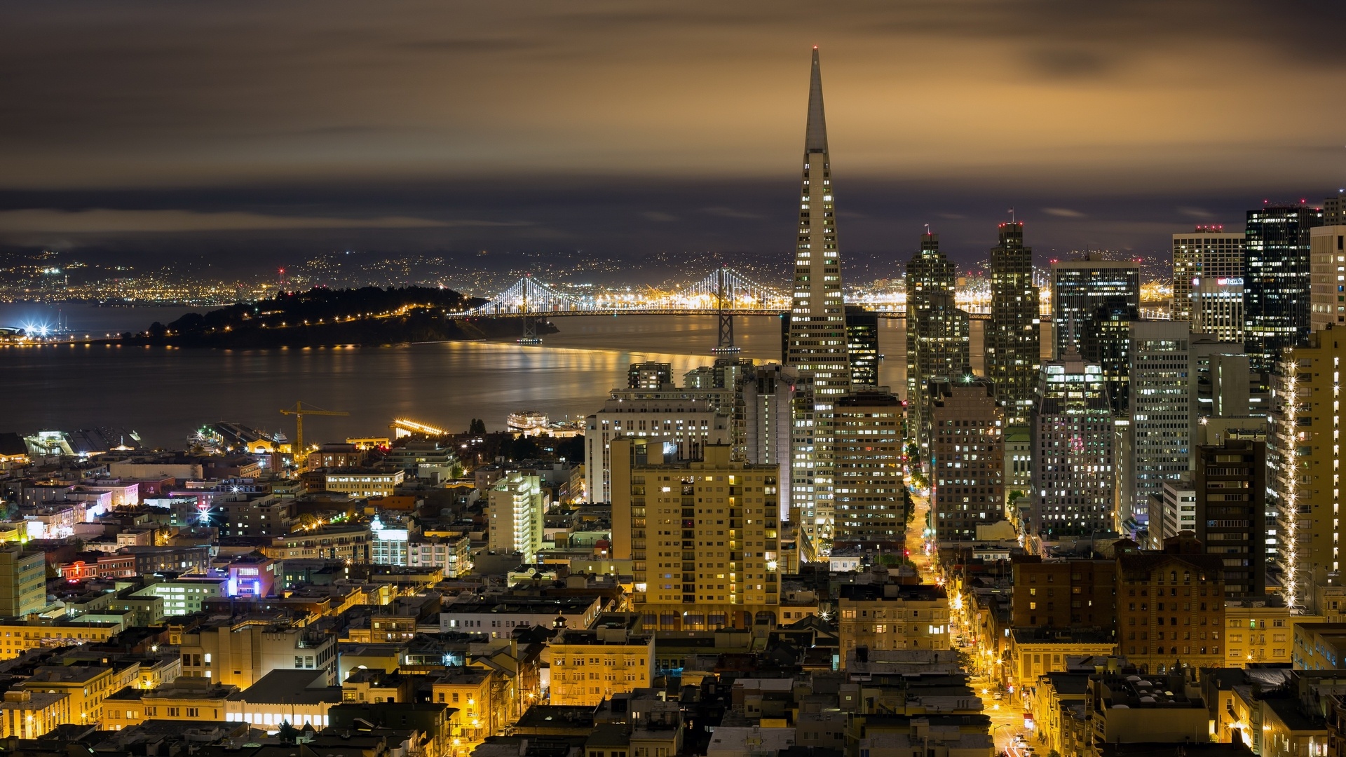 San Francisco Skyline, HD wallpaper, Beautiful city view, Urban charm, 1920x1080 Full HD Desktop