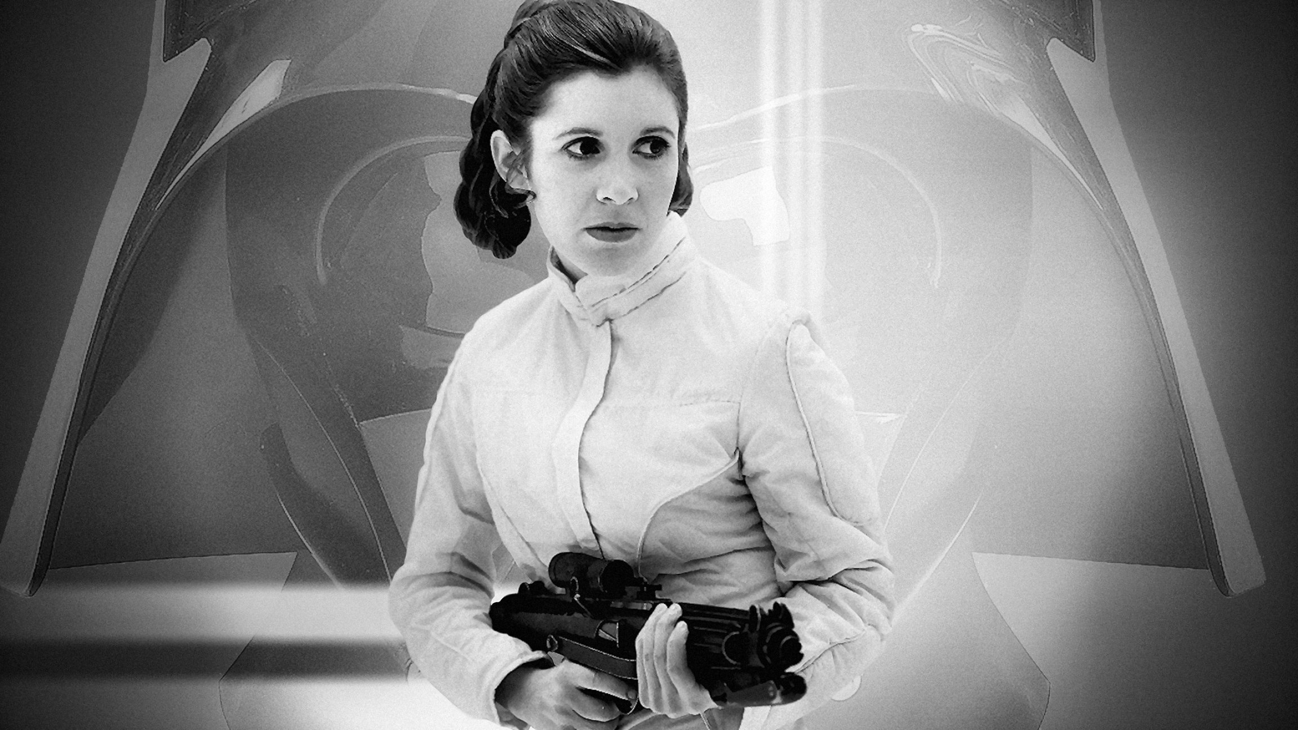 Carrie Fisher, Top free backgrounds, 2560x1440 HD Desktop