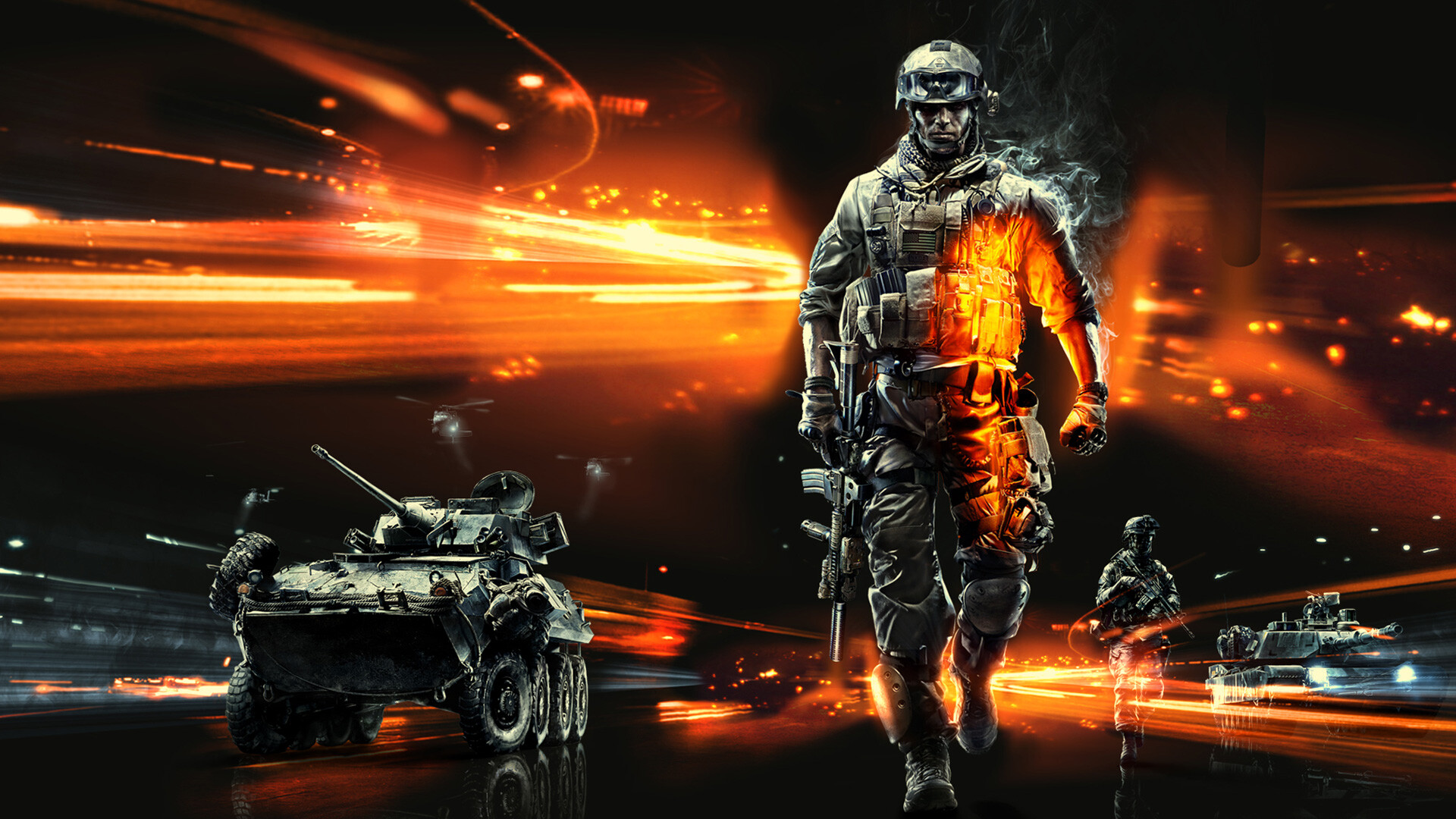 Battlefield 3: Known for its diverse battle scenarios, Gaming. 1920x1080 Full HD Background.