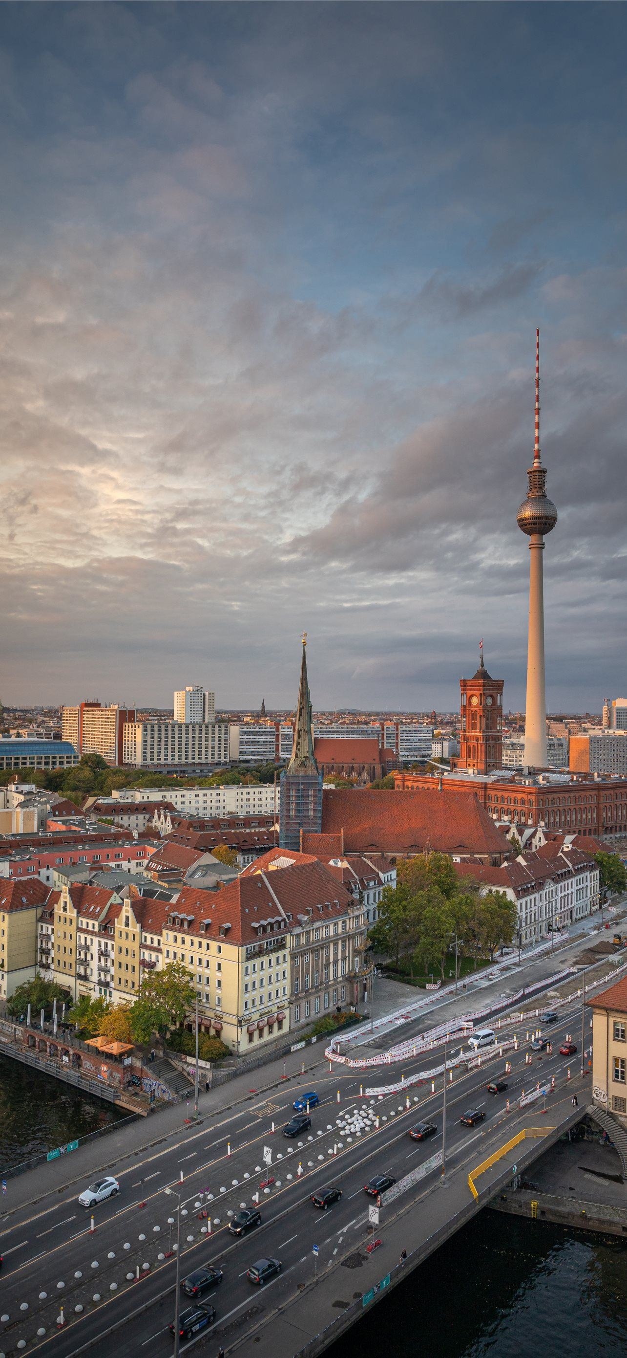 Berlin city, iPhone wallpapers, Street views, River scenery, 1290x2780 HD Phone