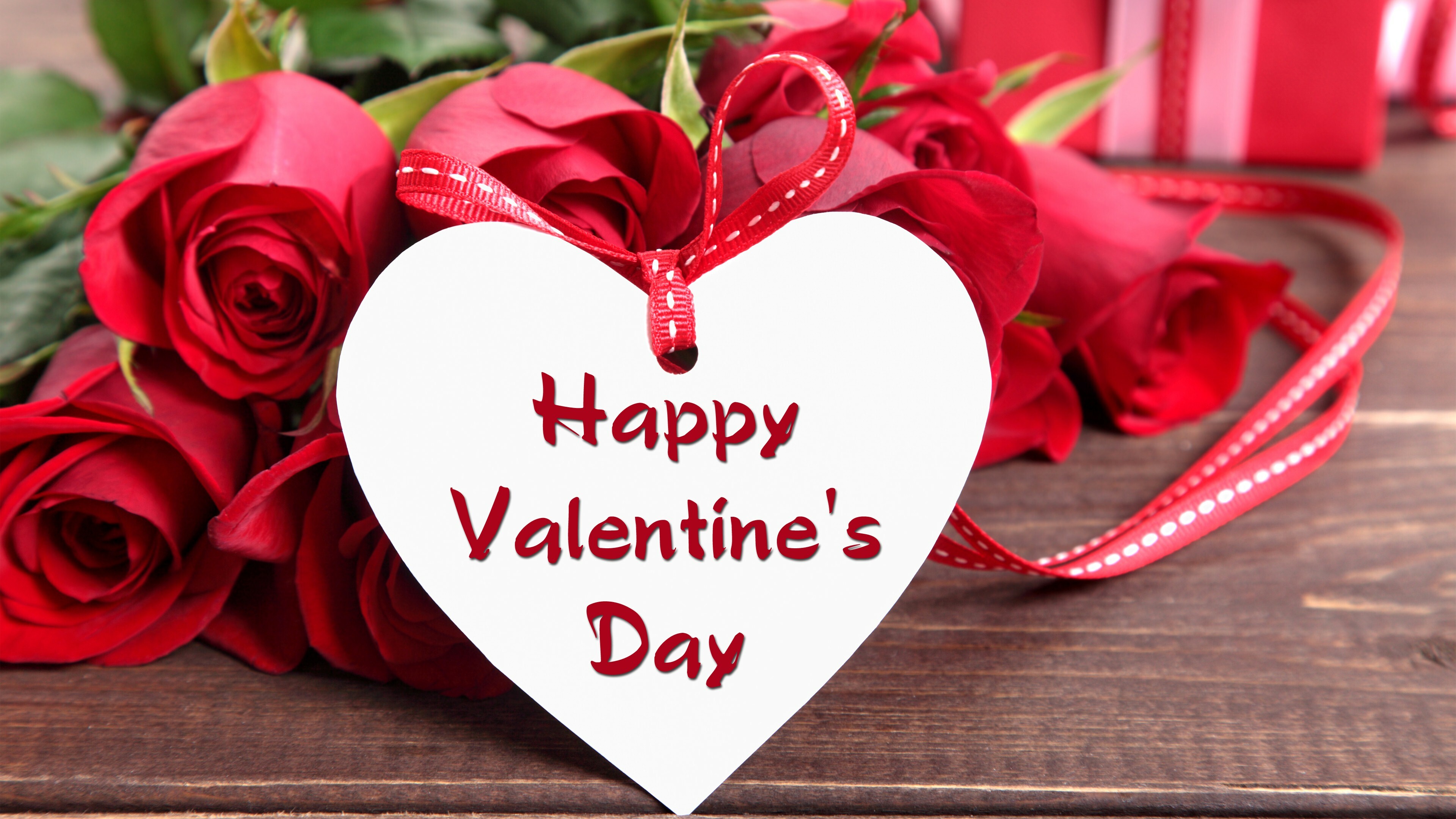 Valentine's Day: Roses, Love notes, Festive celebration. 3840x2160 4K Background.