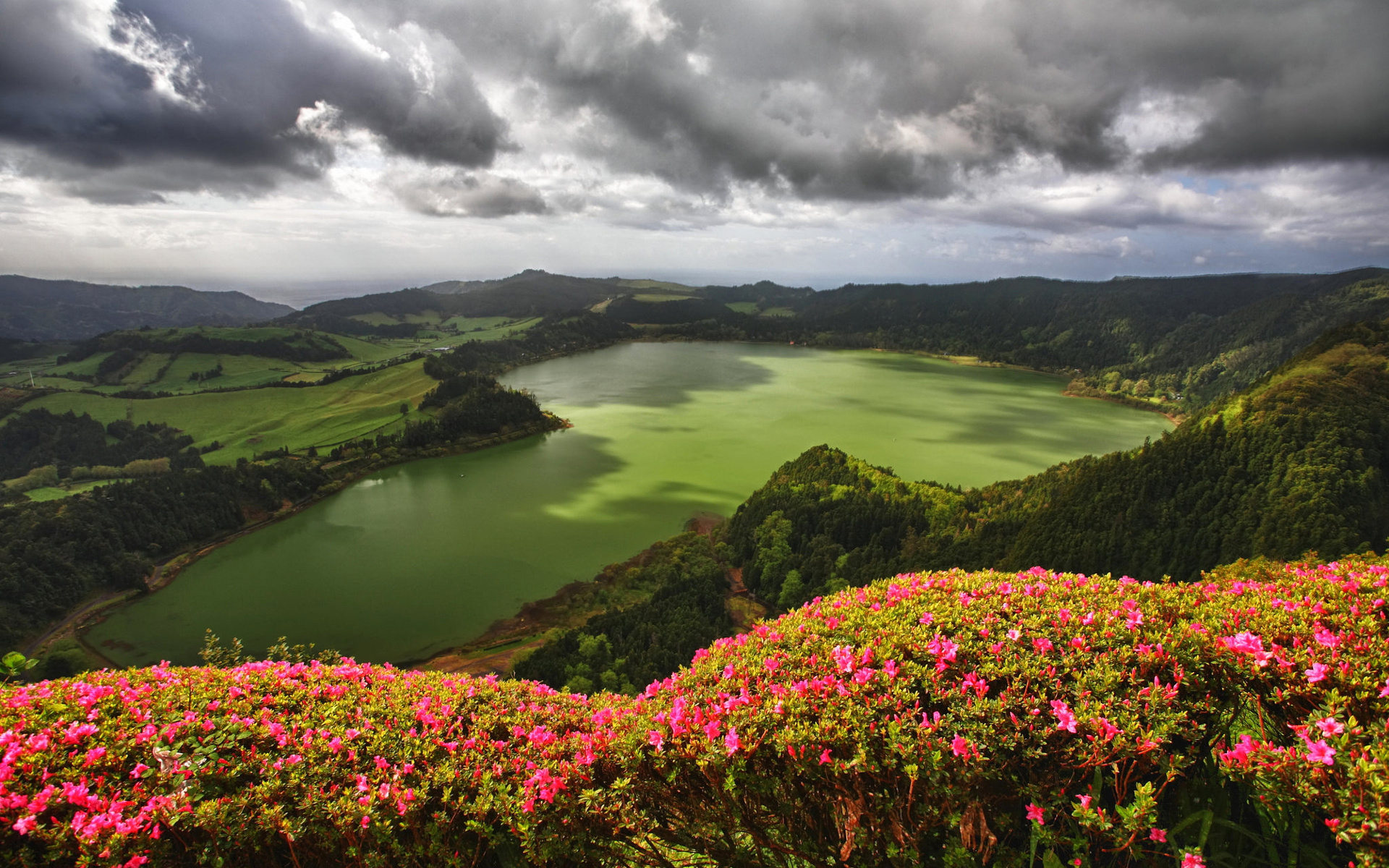 Seite Cidades Lake, Azores summer, High-quality wallpapers, Portugal, 1920x1200 HD Desktop
