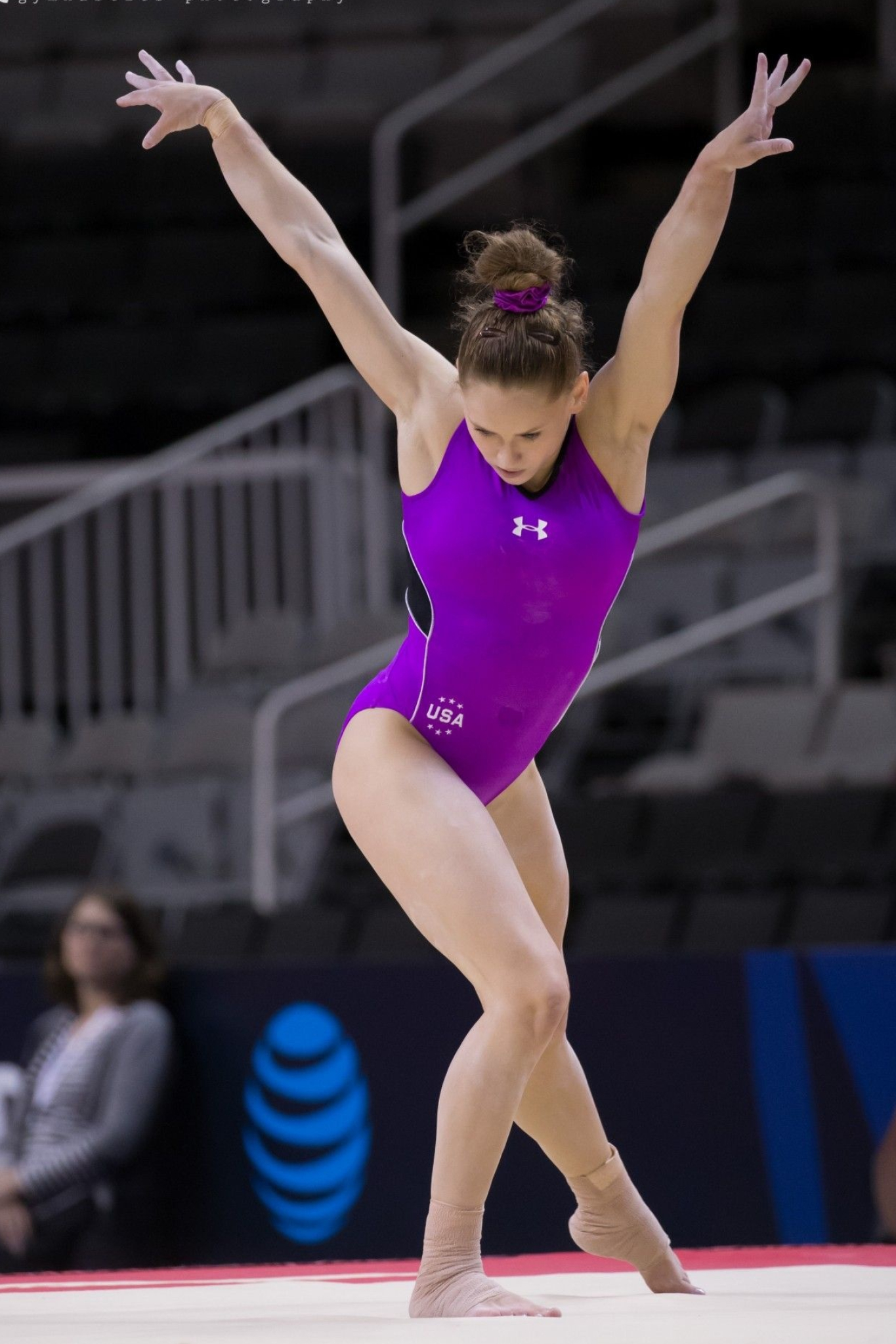 Floor (Gymnastics): Rachel Gowey, A former American artistic gymnast, The 2015 Pan-American Games gold medalist. 1370x2050 HD Background.