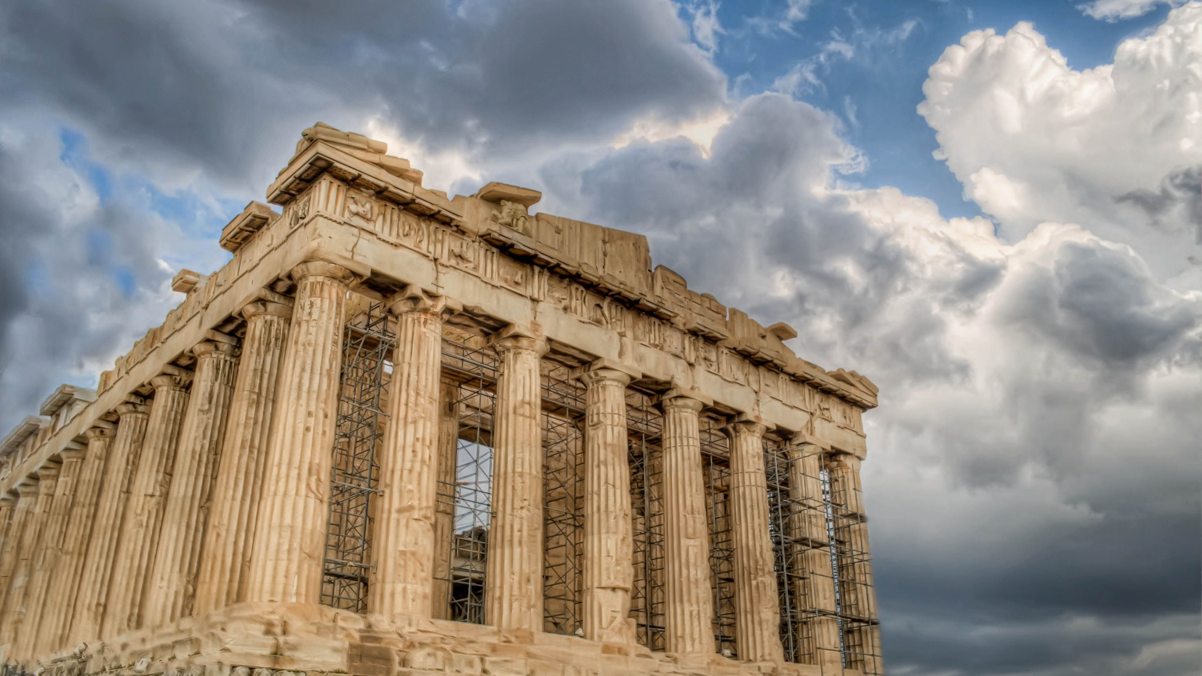 Acropolis, Parthenon temple, Desktop wallpaper, Greek architecture, 3840x2160 4K Desktop