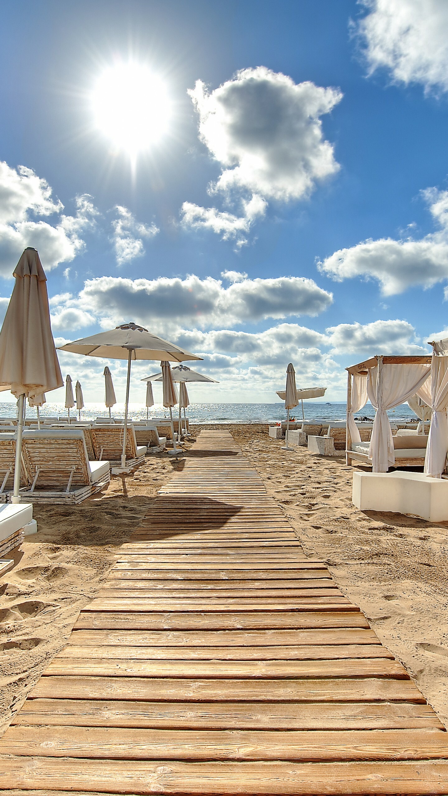 Ibiza: Ushuaia Beach Hotel, Ibiza, Resort, Vacation, Beach, Sand. 1440x2560 HD Background.