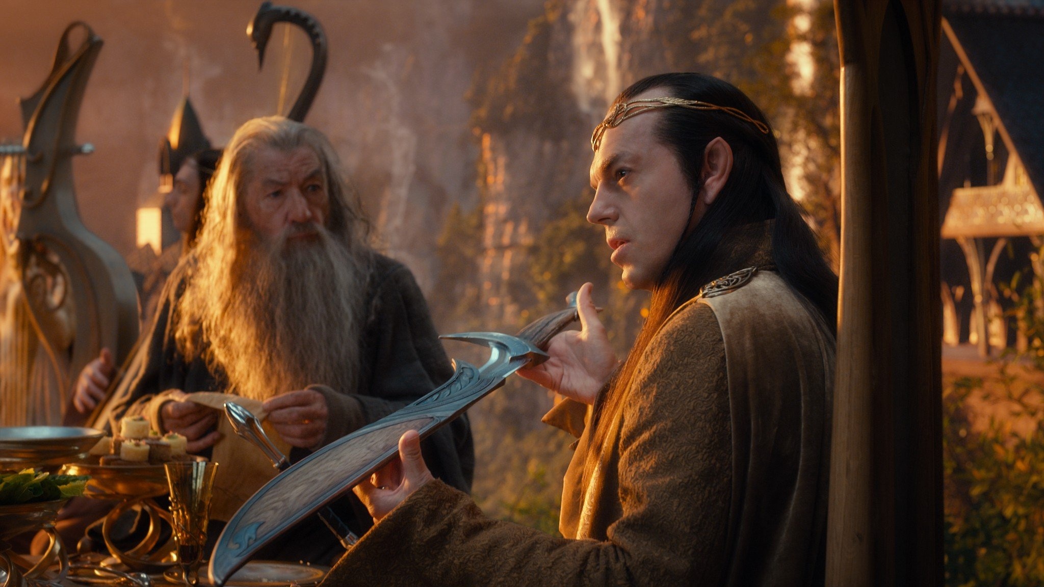 Gandalf, Hobbit, Hugo Weaving, Ian McKellen, 2050x1160 HD Desktop
