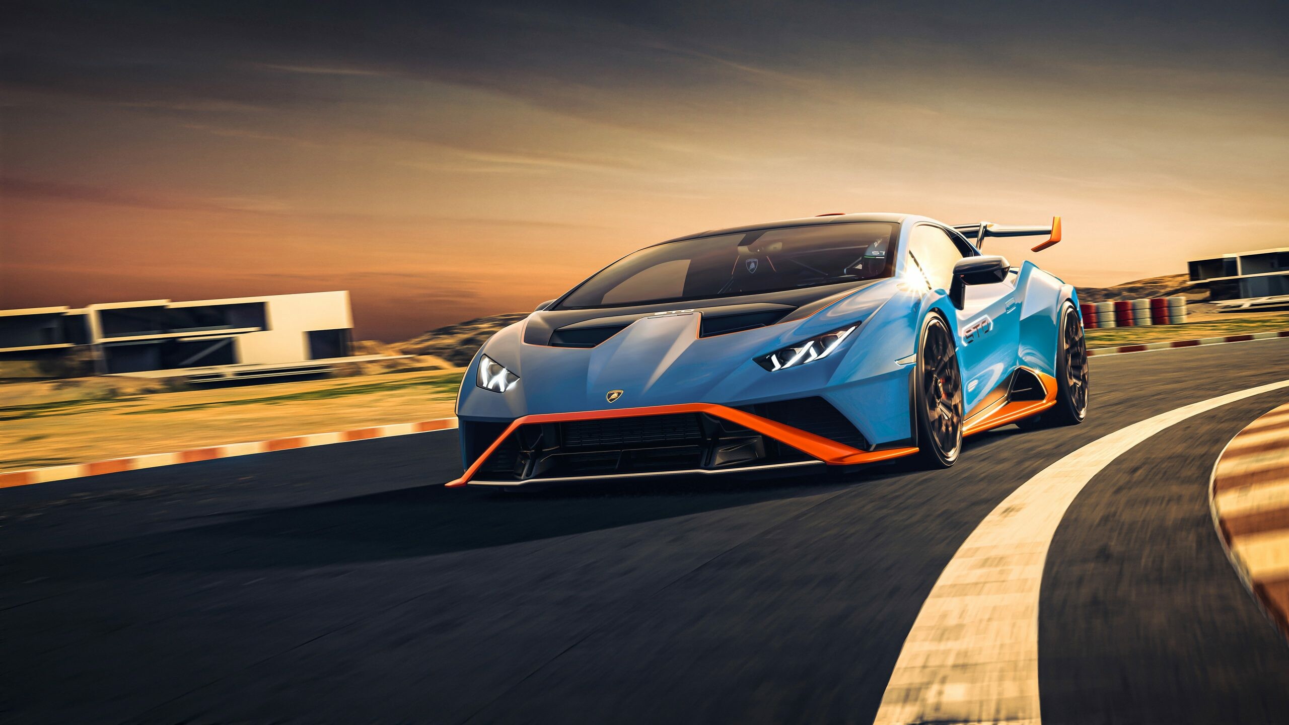 Lamborghini: 2021 Huracan STO, Italian automotive brand. 2560x1440 HD Background.