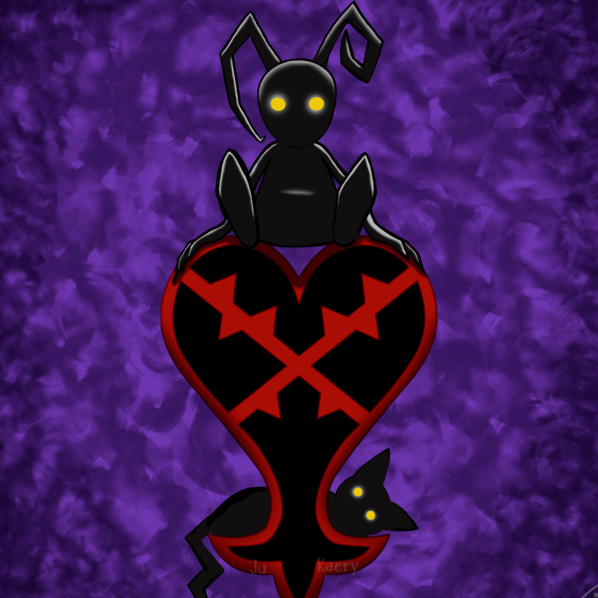 Heartless (Kingdom Hearts), Kingdom Hearts fan art, Eerie and captivating, ArtStation submission, 1920x1920 HD Phone