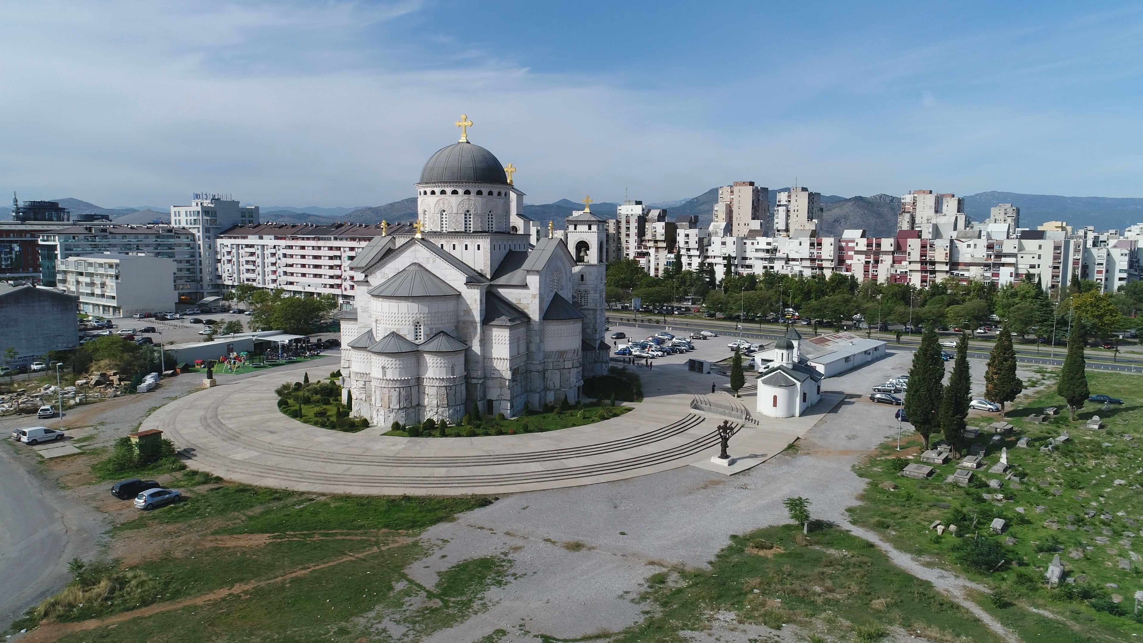 New orthodox cathedral in Podgorica, Montenegro, Religion, Travel, 3840x2160 4K Desktop