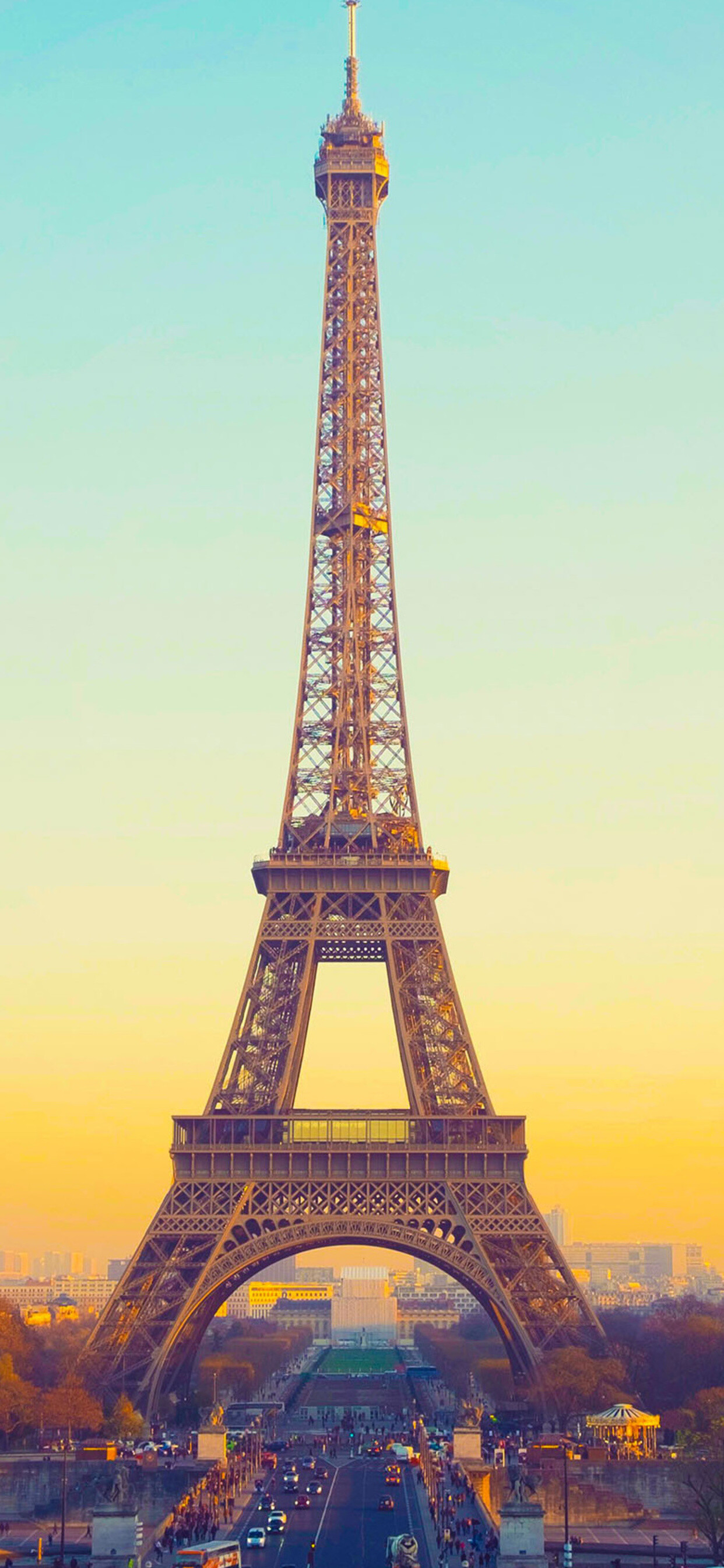 Eiffel Tower: French landmark, Known all over the world for its beautiful architecture and cultural significance. 1250x2690 HD Wallpaper.