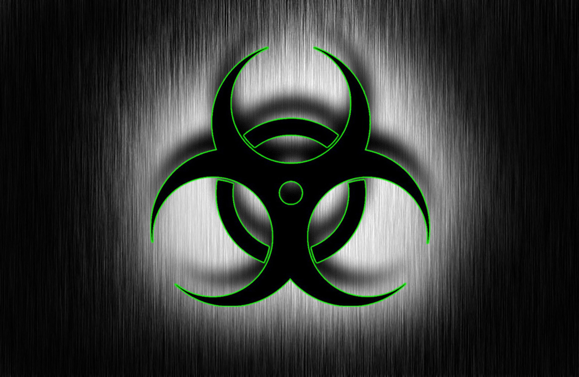 Biohazard symbol, Toxic warning, Green hazard, Dangerous substance, 1920x1260 HD Desktop