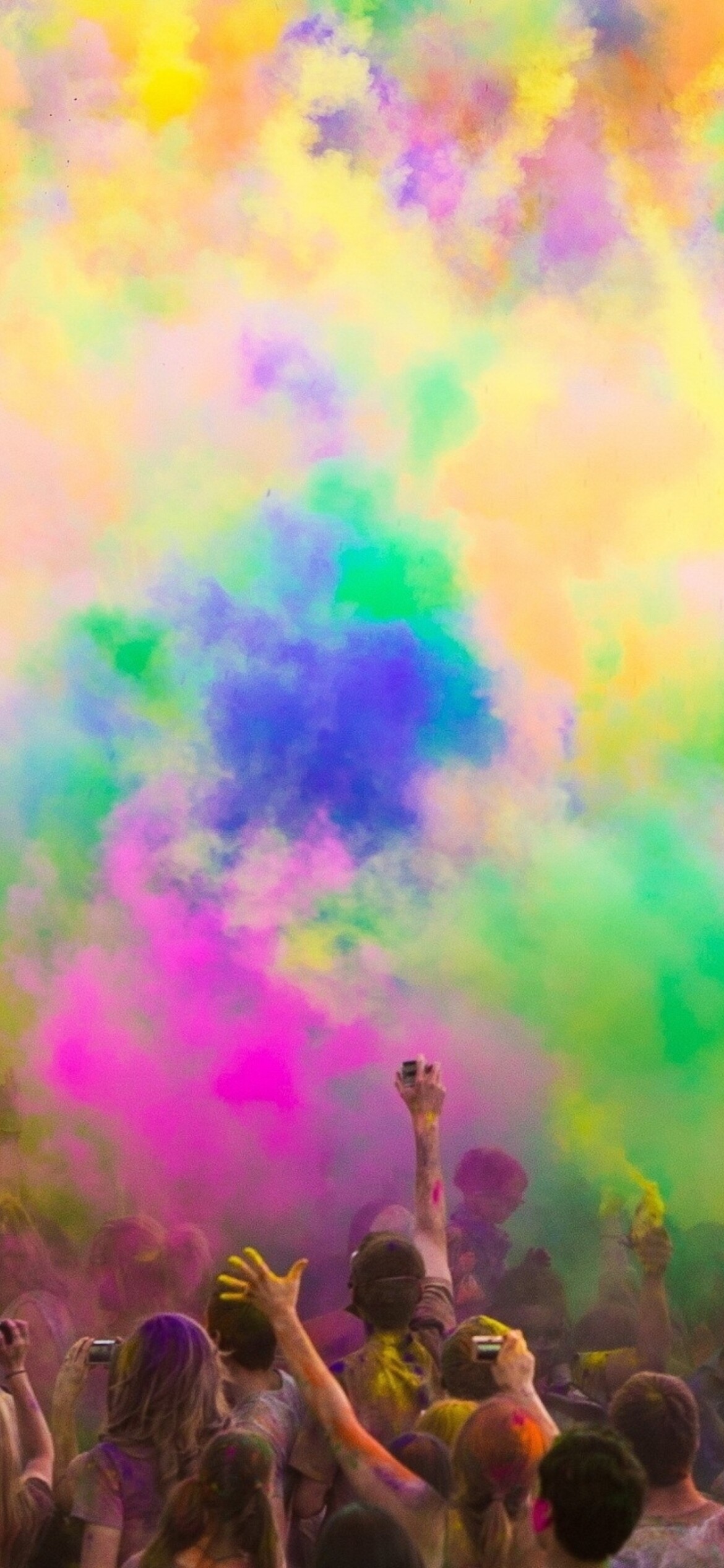 Festival: The Hindu celebration of colors, Vibrantly colored liquids and powders. 1170x2540 HD Wallpaper.