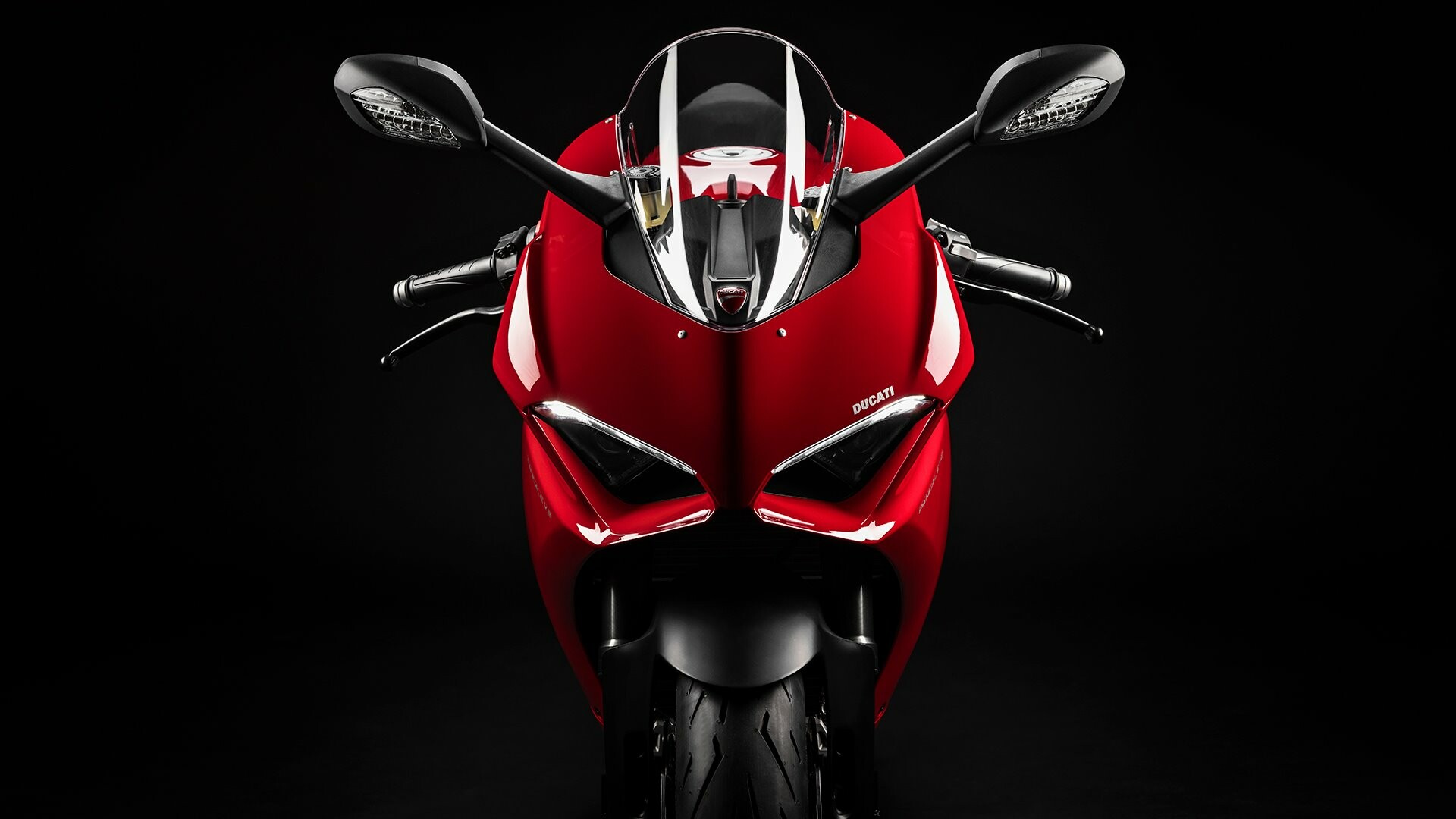 Ducati Panigale V2: V-twin engine sport bike, Features a single-sided aluminum swingarm. 1920x1080 Full HD Background.