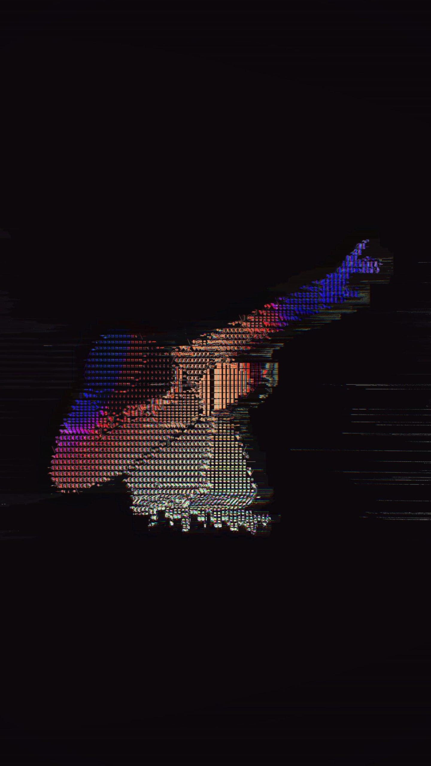 Glitch: The failure of a system to complete its functions or to perform them properly. 1440x2560 HD Wallpaper.