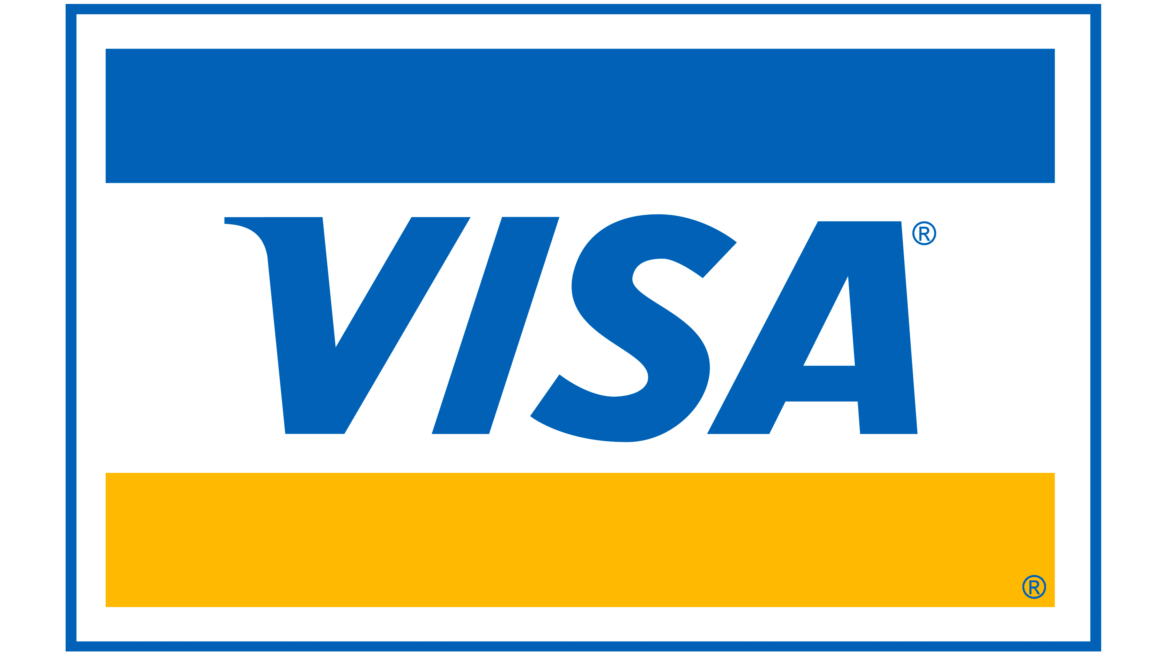 Visa (Card): The company facilitates electronic funds transfers throughout the world. 3840x2160 4K Background.