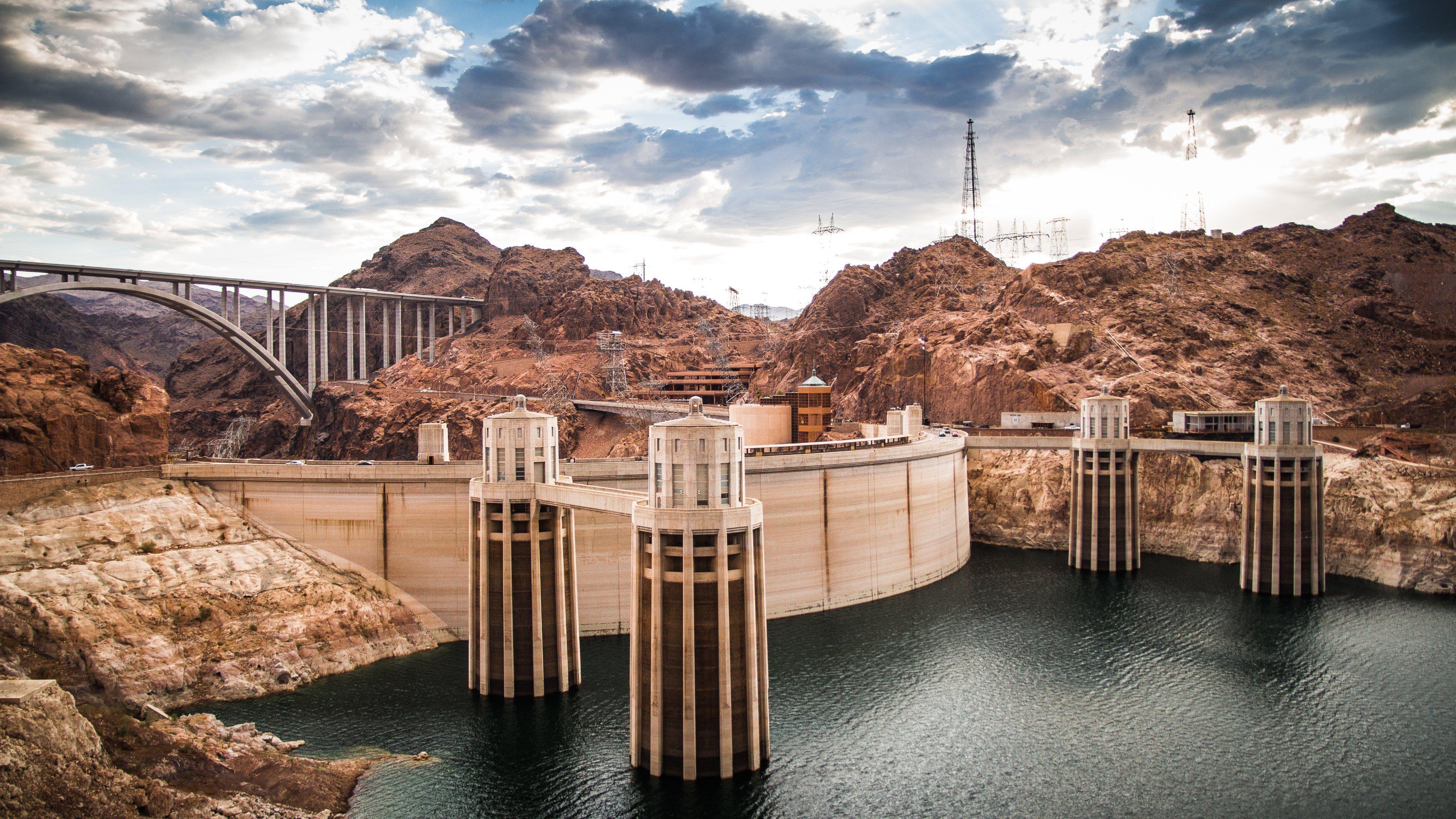 Atemberaubende Hintergrundbilder des Hoover-Damms, 3840x2160 4K Desktop