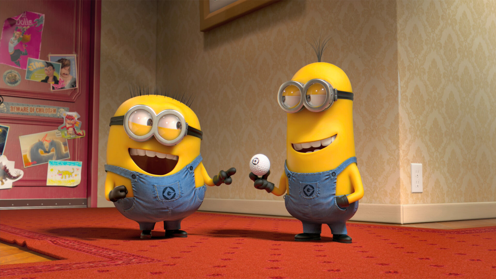 Despicable Me: Kevin and Jerry, Minions, A 2013 American computer-animated comedy film. 1920x1080 Full HD Background.