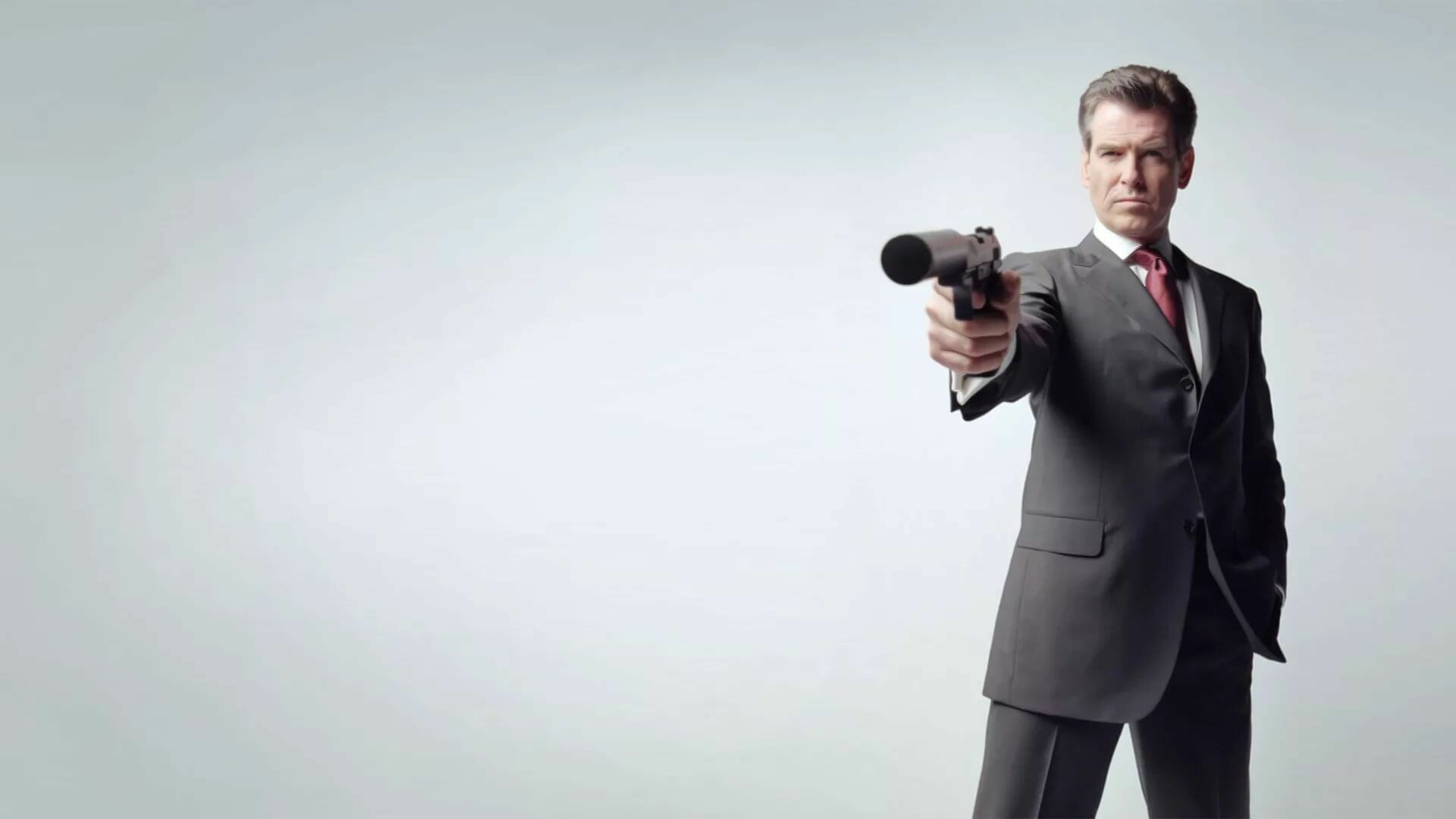 James Bond: A fictional Senior Operational Officer of the Double-O Section, Pierce Brosnan. 1920x1080 Full HD Background.
