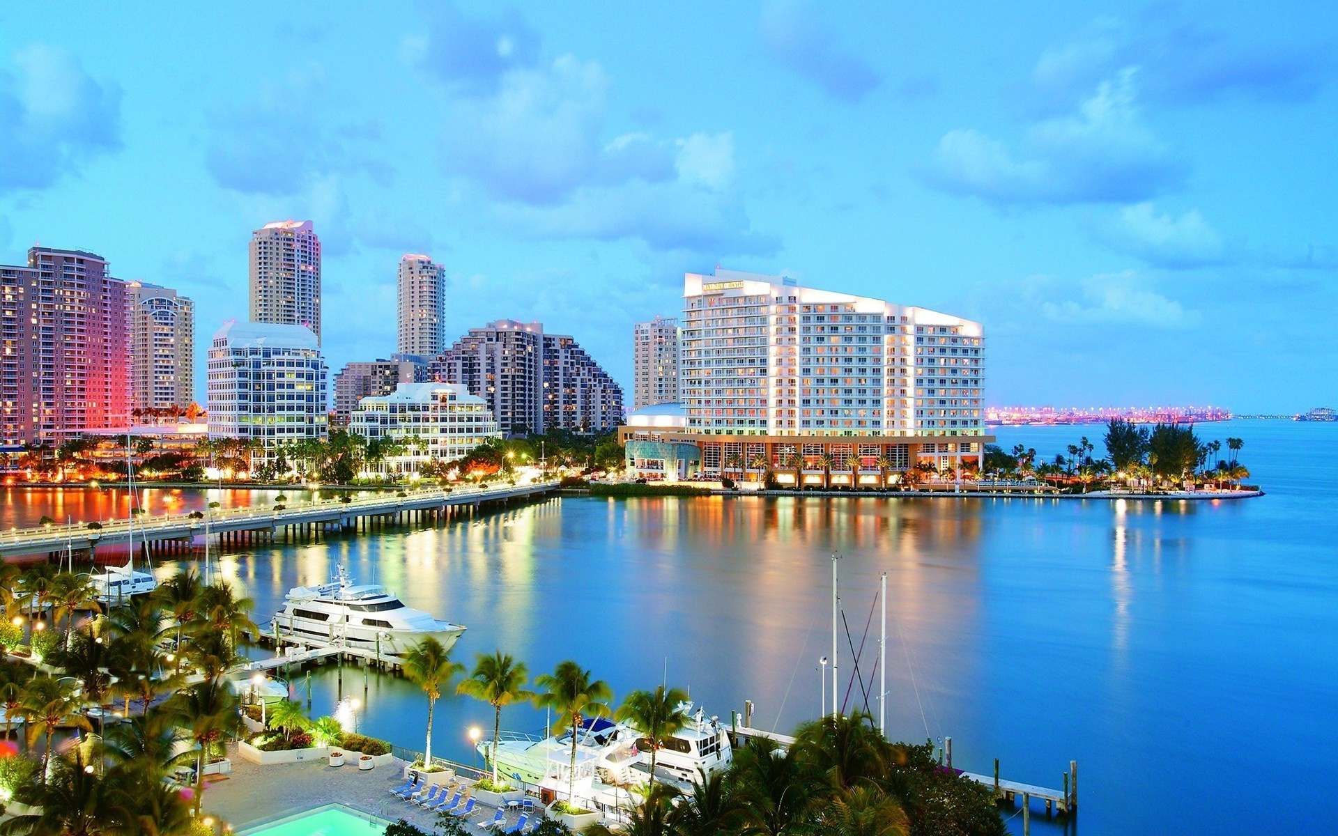 Miami Beach Skyline, Wallpapers and screensavers, 1920x1200 HD Desktop