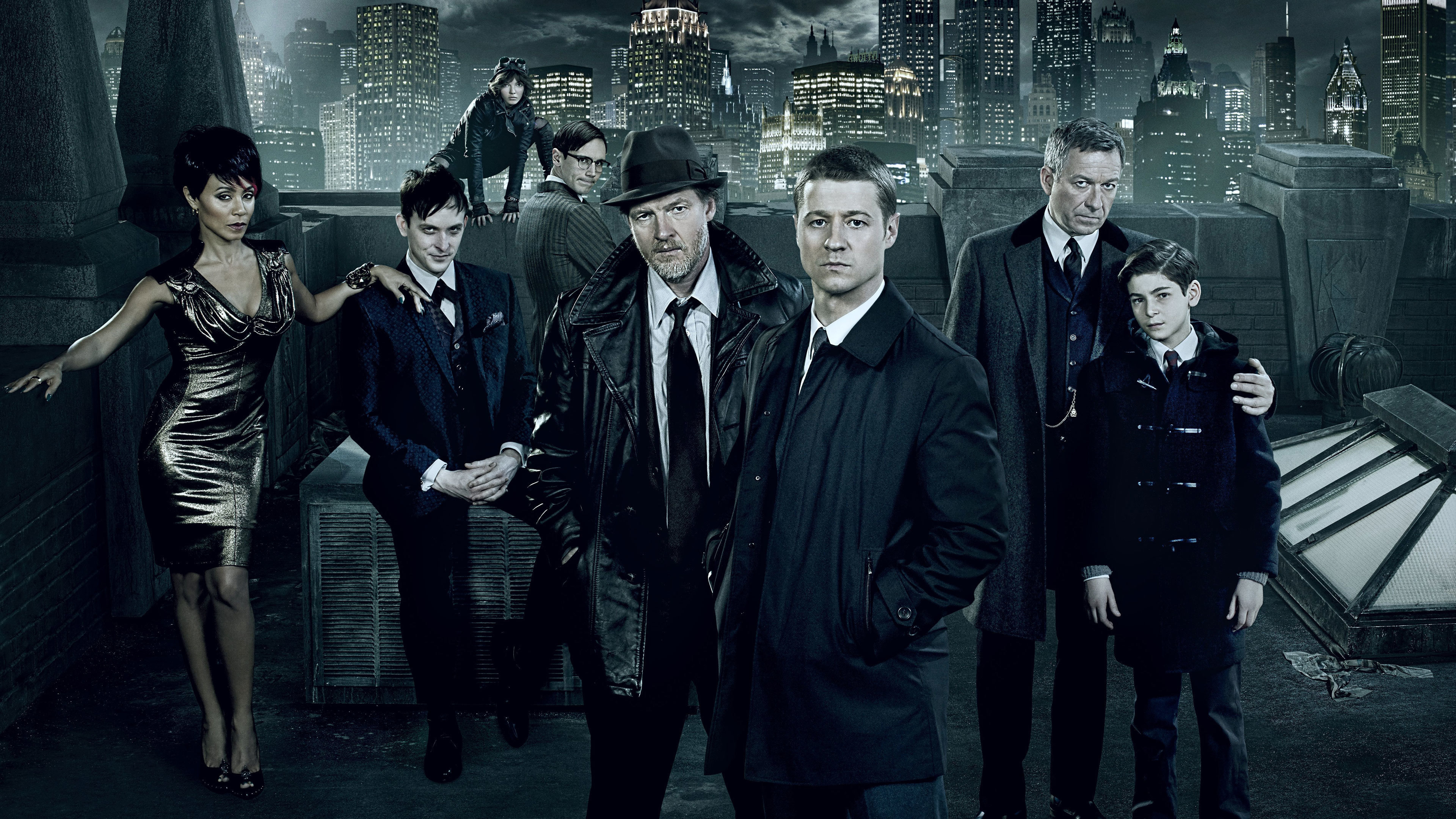 Gotham TV series, Action-packed crime drama, Dark and gritty, Gotham City, 3840x2160 4K Desktop