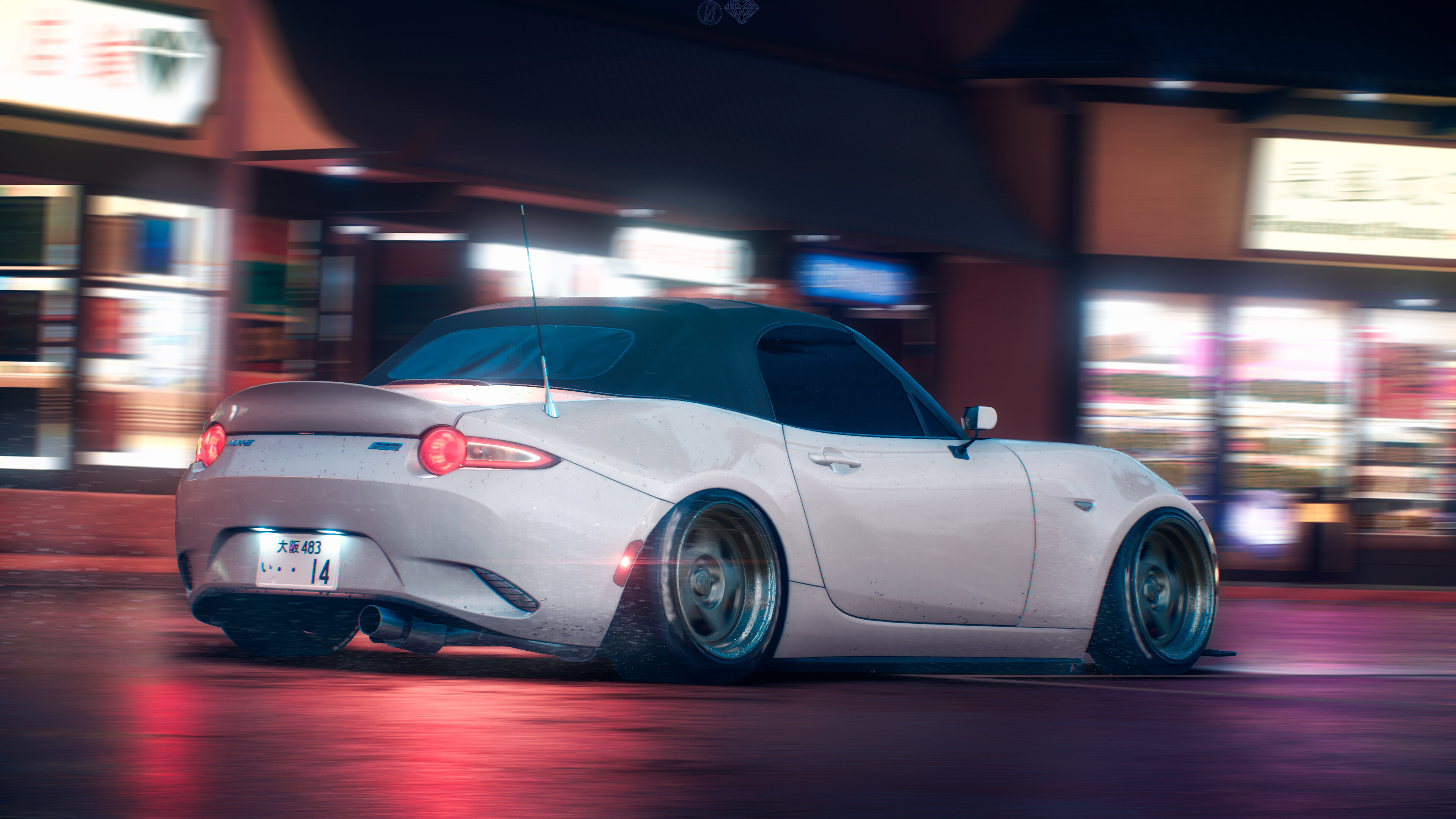 Mazda MX-5 Miata: NFS, Games, Manufactured at Hiroshima plant, Debuted in 1989. 3840x2160 4K Background.
