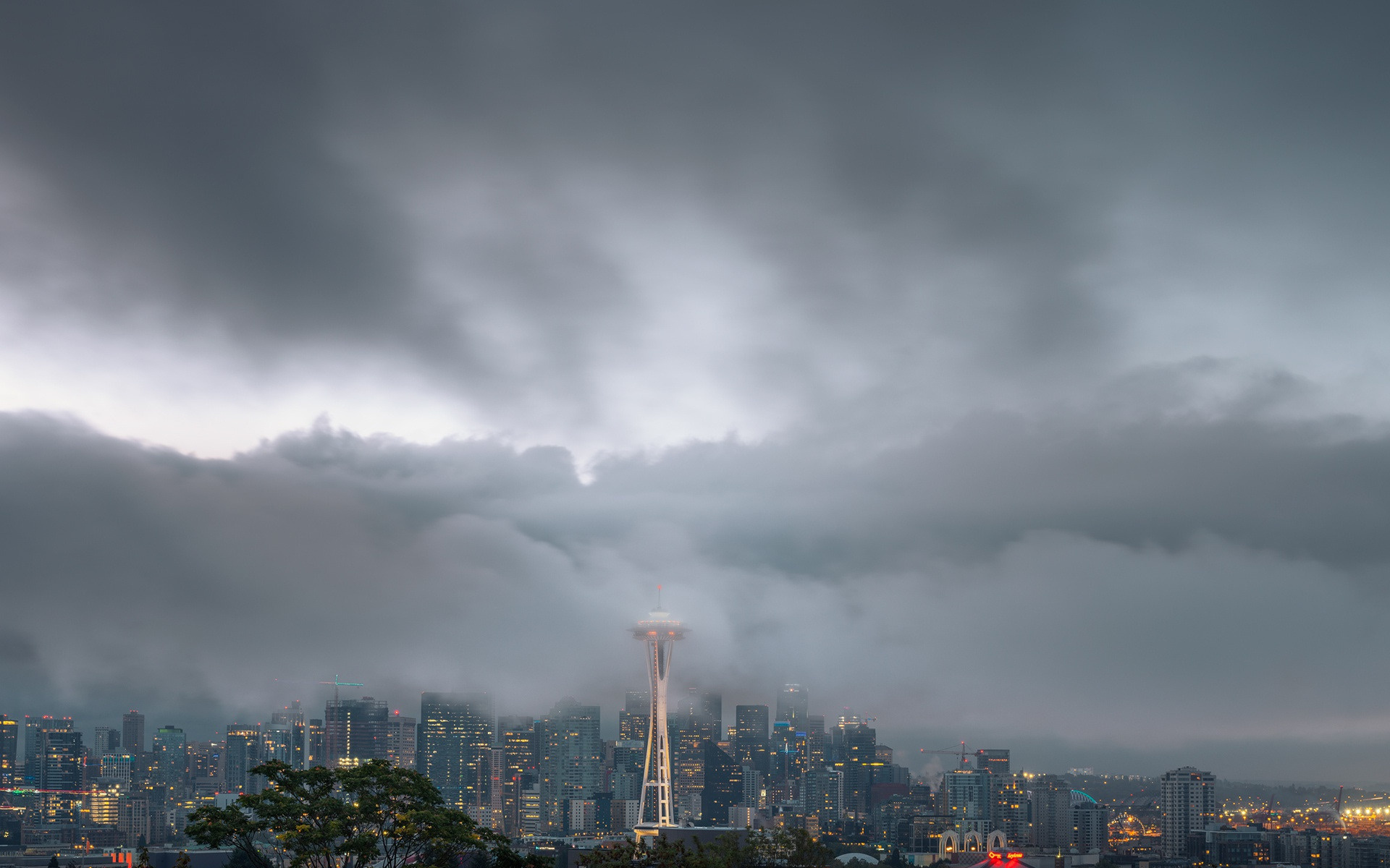 Seattle Space Needle, City skyline, 1920x1200 HD Desktop