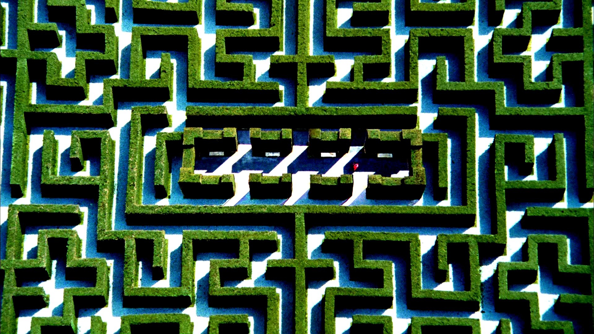 The Shining, Horror thriller, Psychedelic maze pattern, Garden wallpapers, 1920x1080 Full HD Desktop