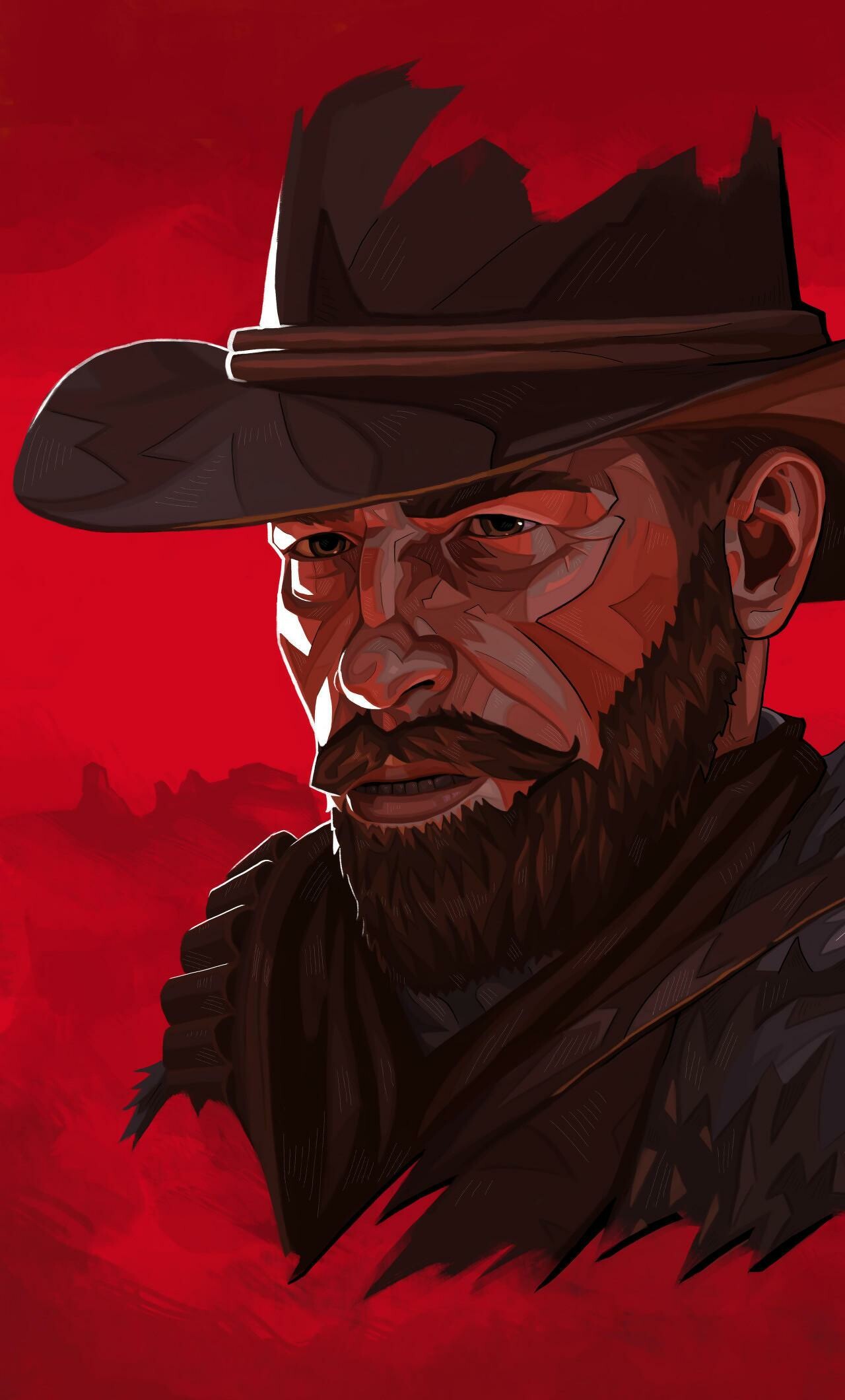 Red Dead Redemption: Arthur Morgan, Was part of Dutch Van Der Linde's gang. 1280x2120 HD Wallpaper.