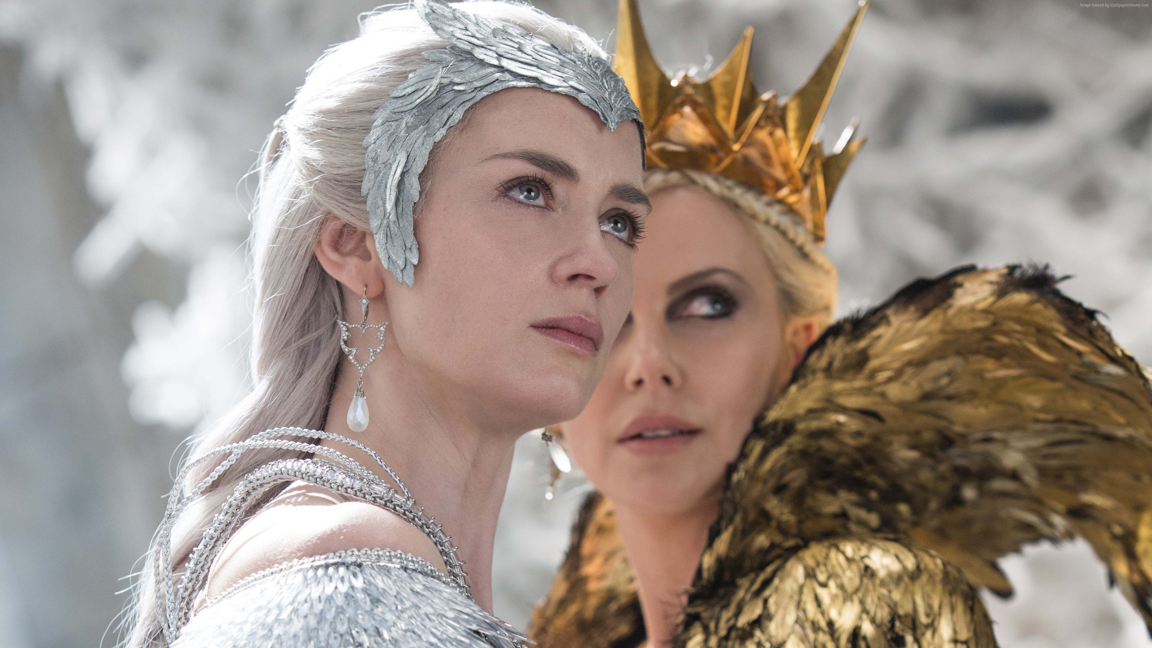 Emily Blunt: Played Queen Freya in a 2016 fantasy film, The Huntsman: Winter's War. 3840x2160 4K Background.